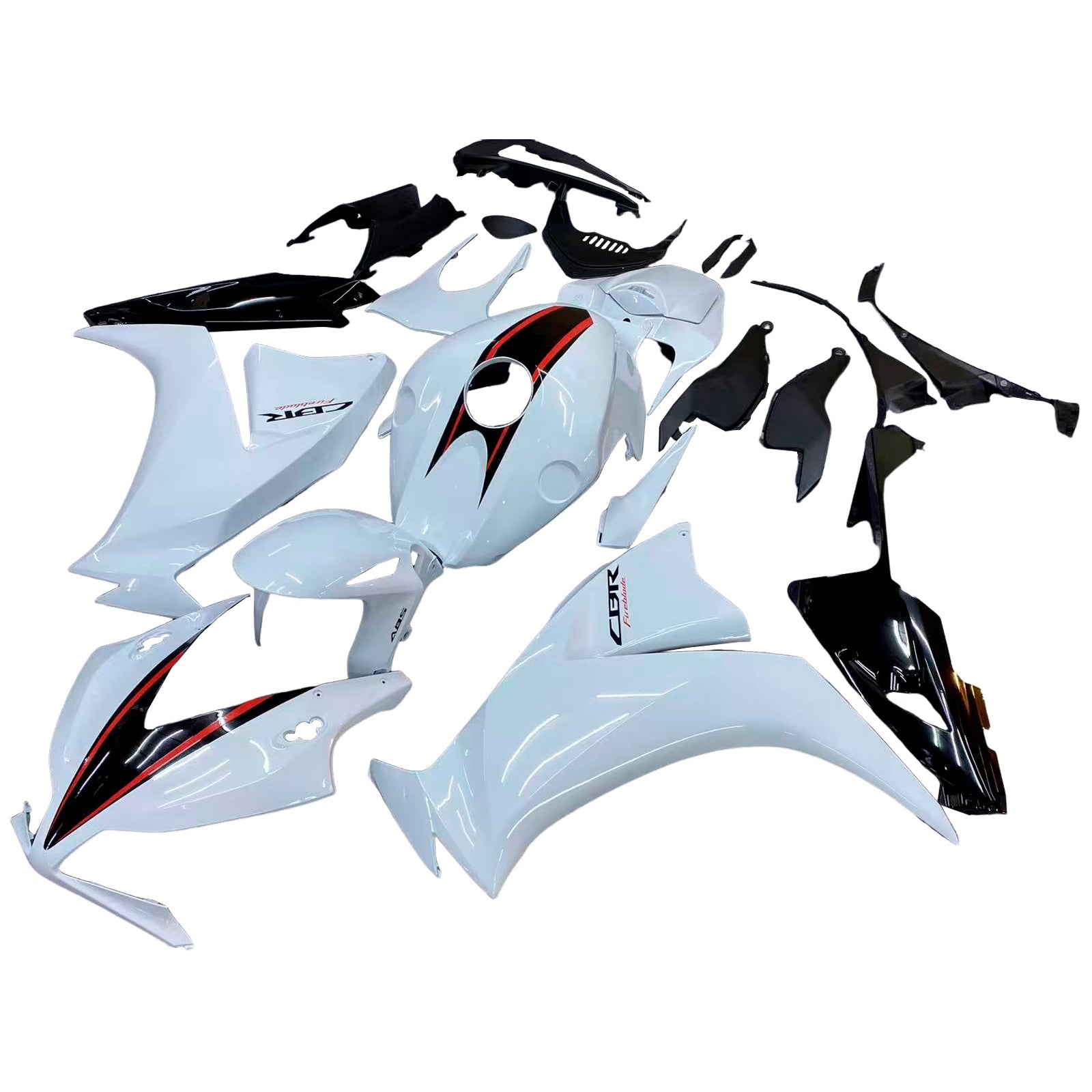 Amotopart 2012-2016 CBR1000RR Honda Blanc&Kit de carénage rouge