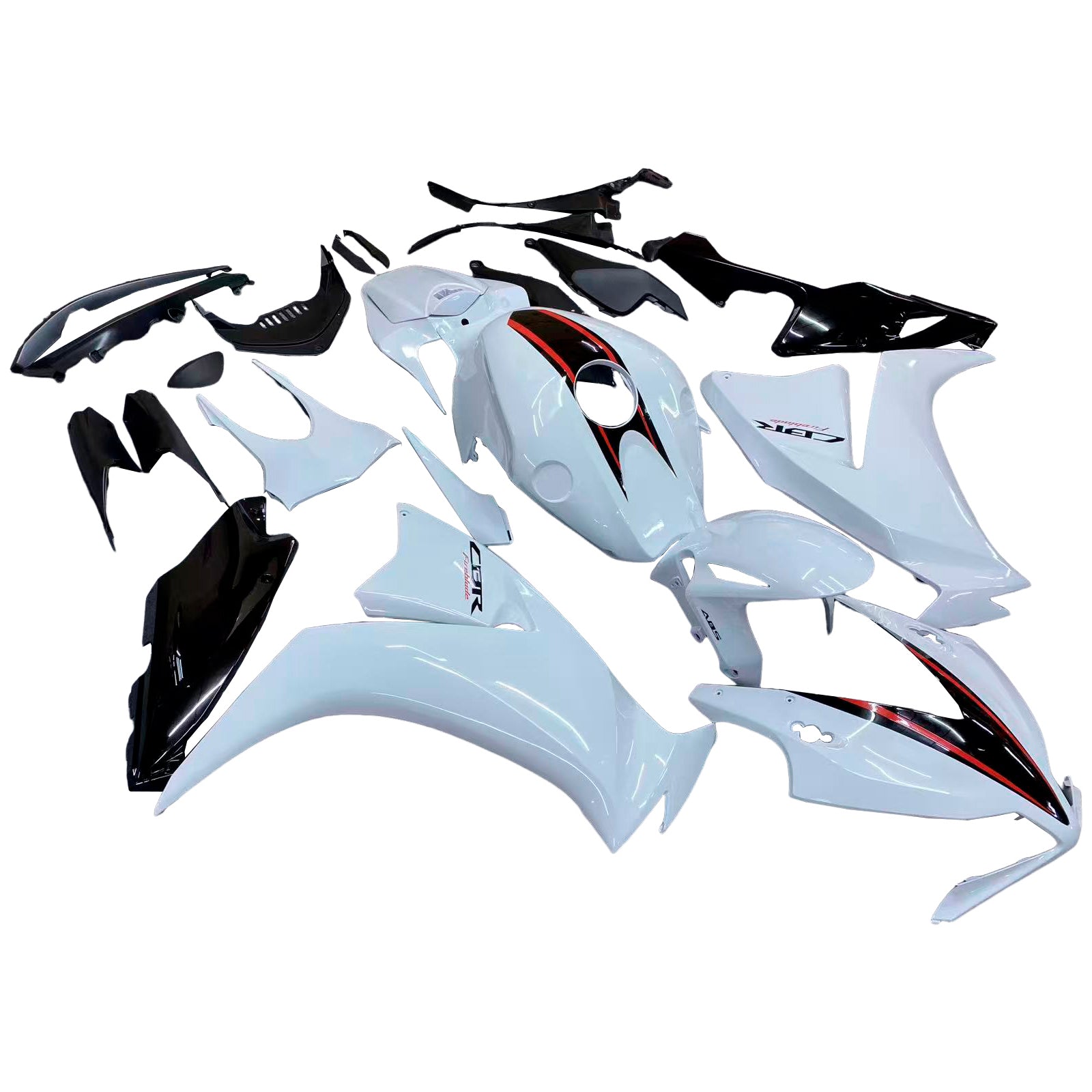 Amotopart 2012-2016 CBR1000RR Honda Blanc&Kit de carénage rouge
