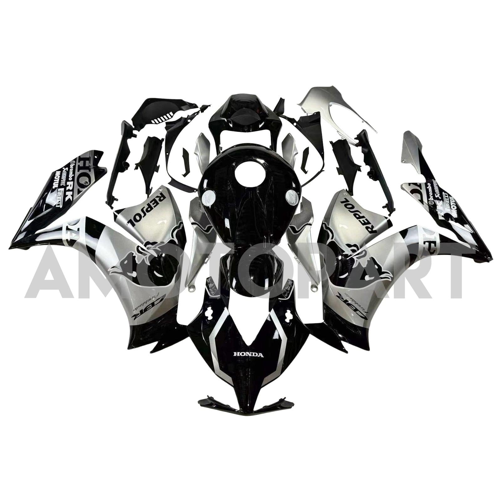 Amotopart 2012-2016 CBR1000RR Honda Black&Grey Fairing Kit
