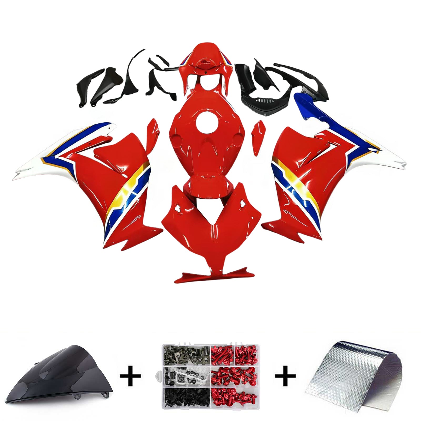 Amotopart 2012-2016 CBR1000RR Honda Blue&Red Style3 Fairing Kit