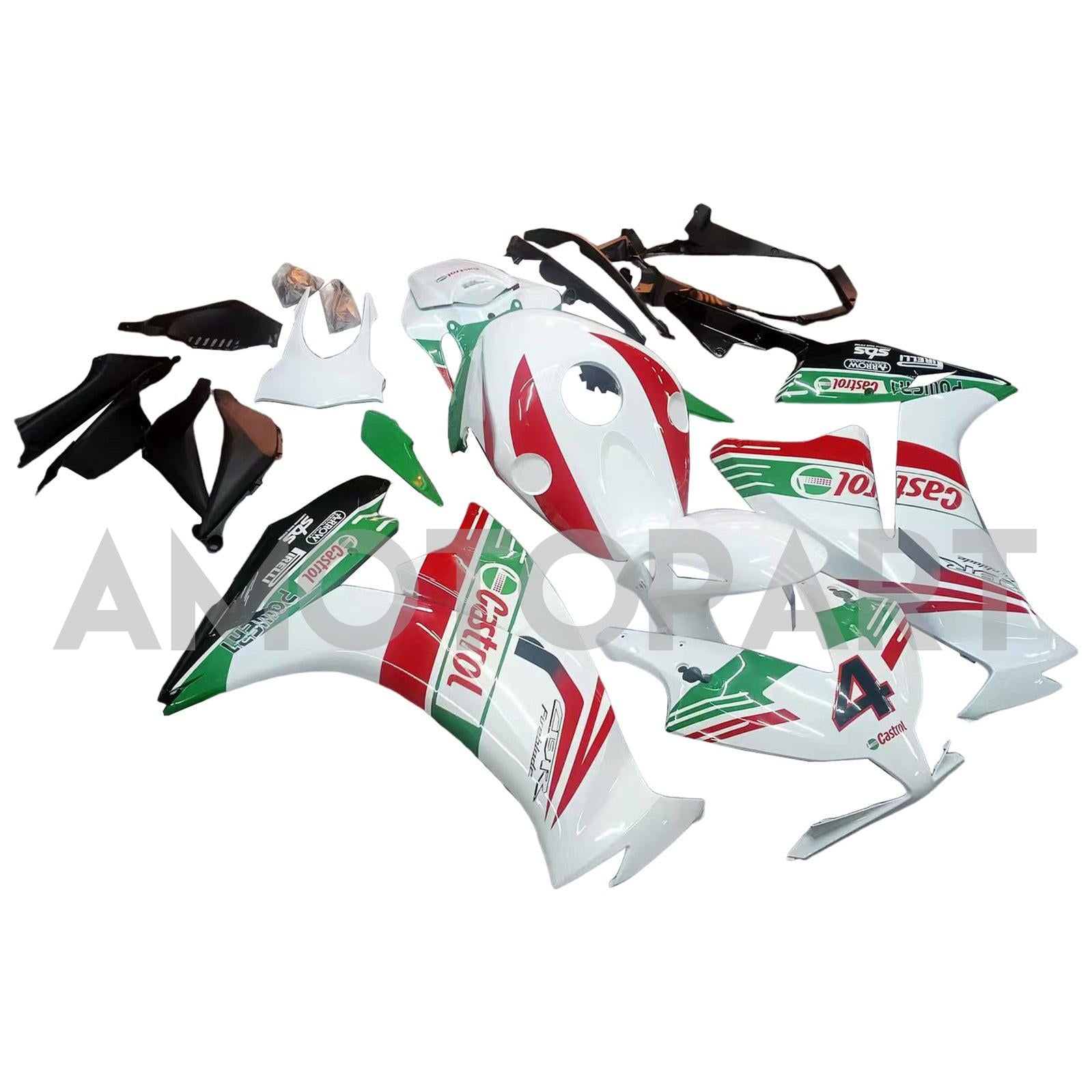 Amotopart 2012-2016 CBR1000RR Honda Red & Green Failing Kit