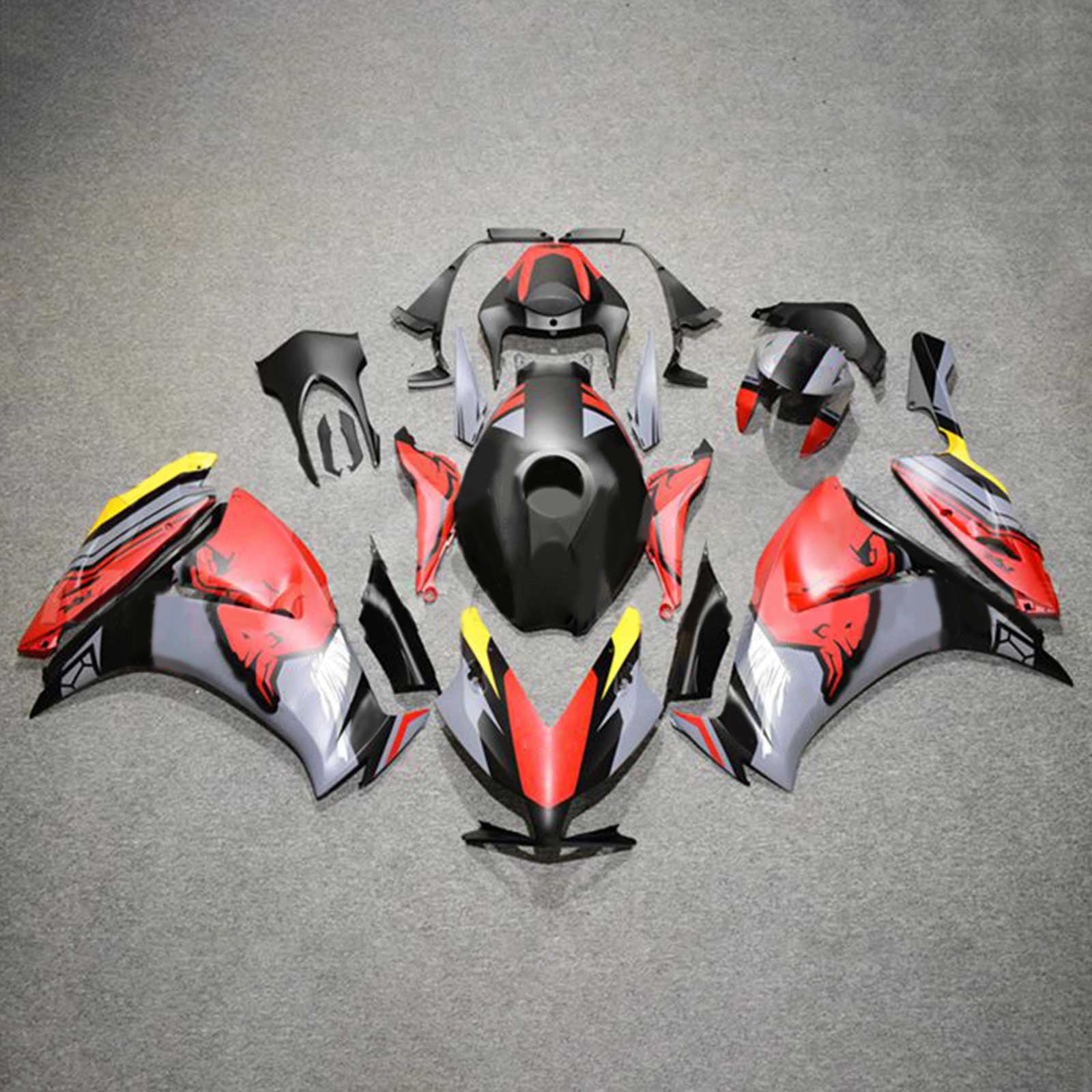 Amotopart 2012-2016 CBR1000RR Honda Red&Grey Fairing Kit