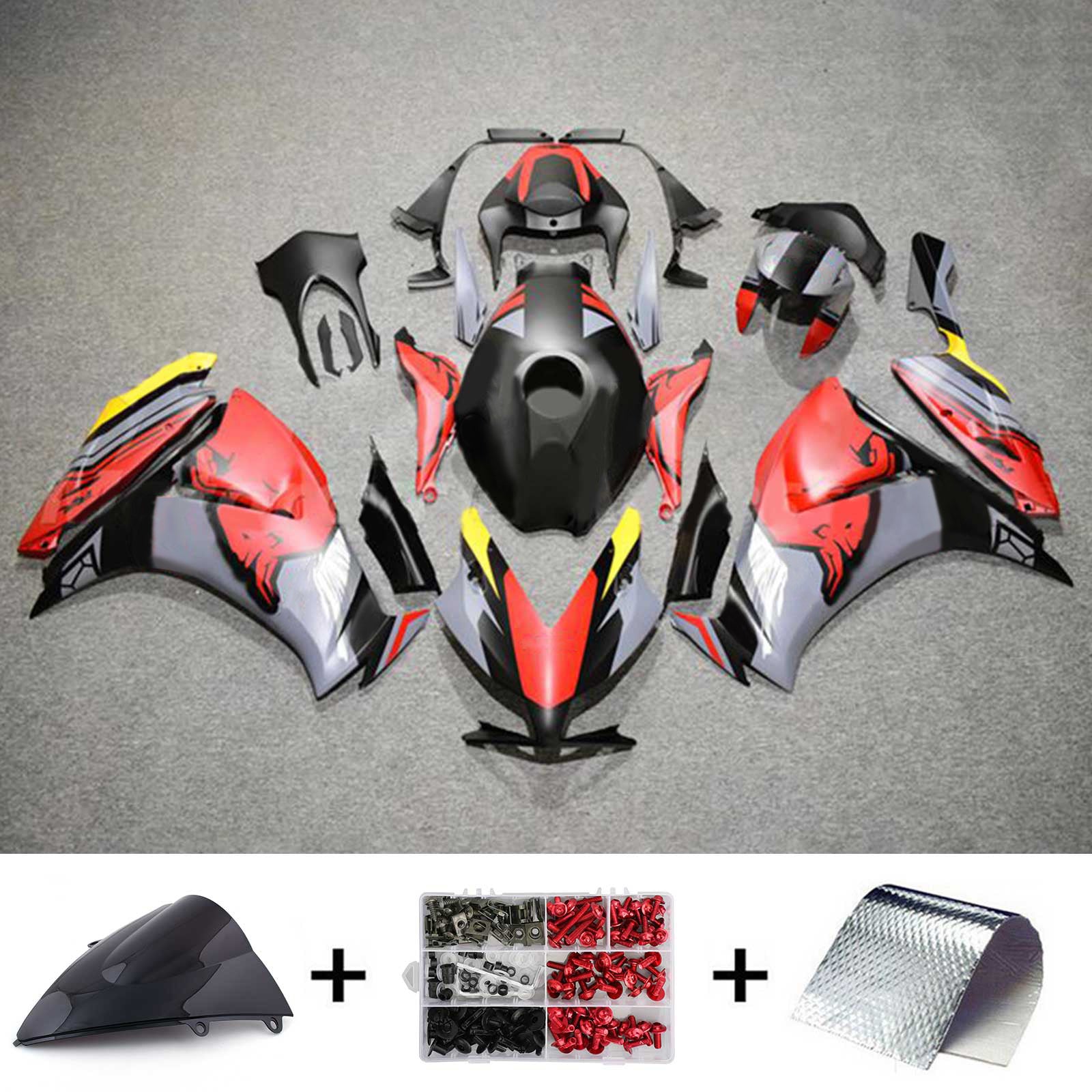 Amotopart 2012-2016 CBR1000RR Honda Red&Grey Fairing Kit