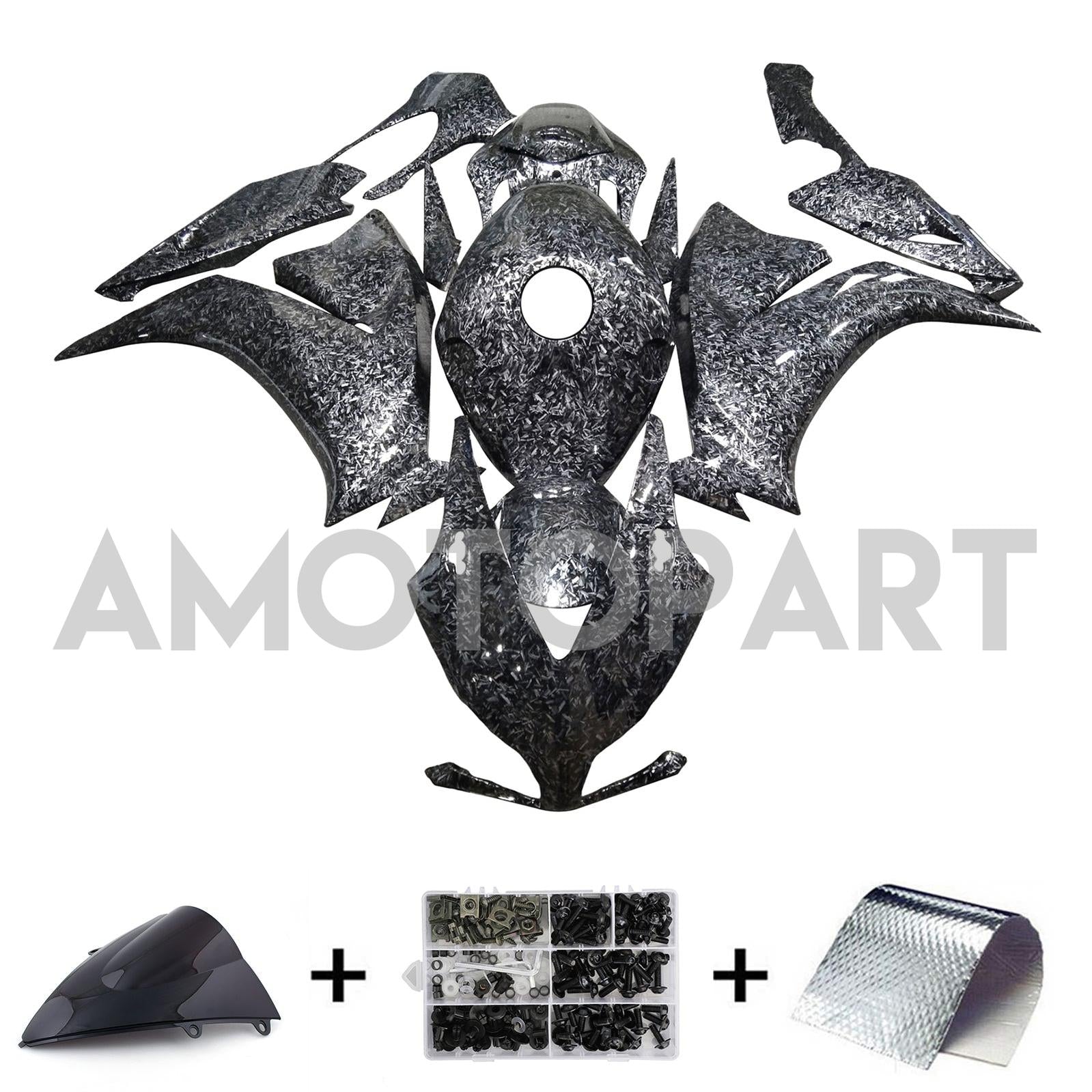 Amotopart 2012-2016 Honda CBR1000RR Forged Carbon Fiber Patterns Fairing Kit