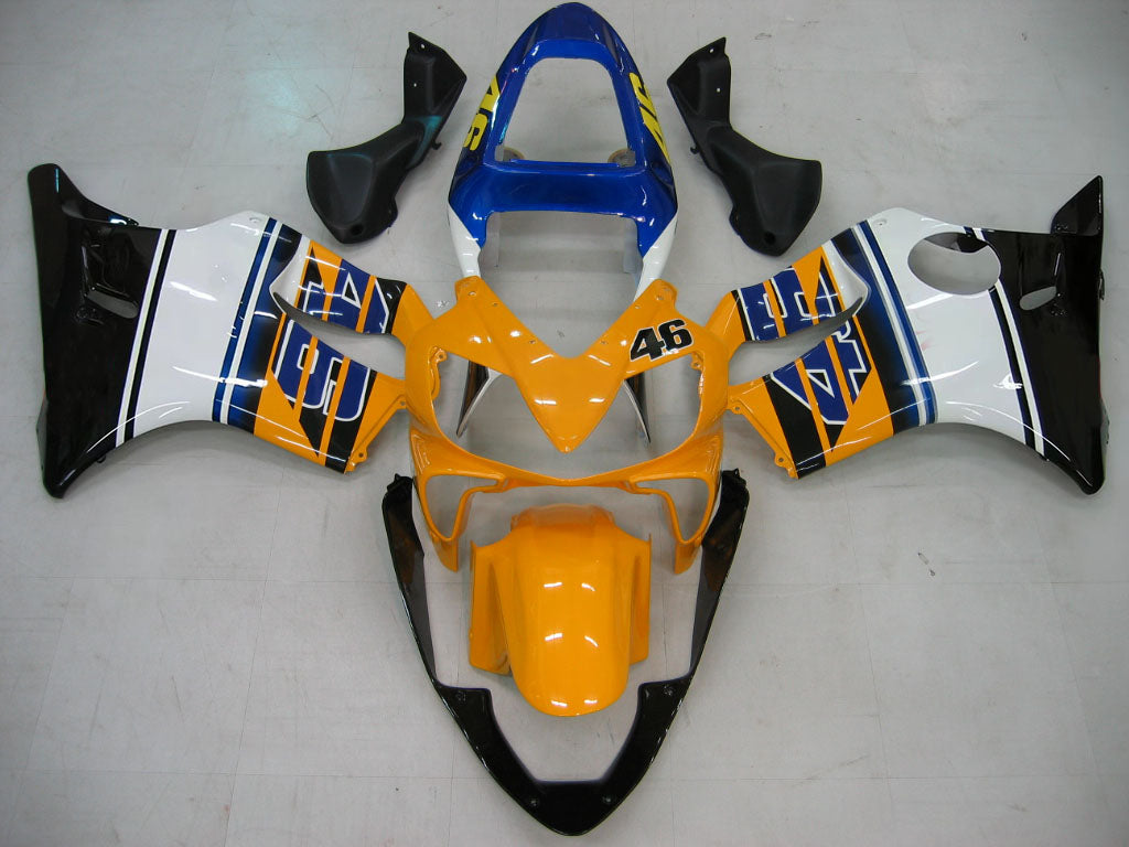 Amotopart 2001-2003 Honda CBR600 F4i Kit de carenado amarillo y azul