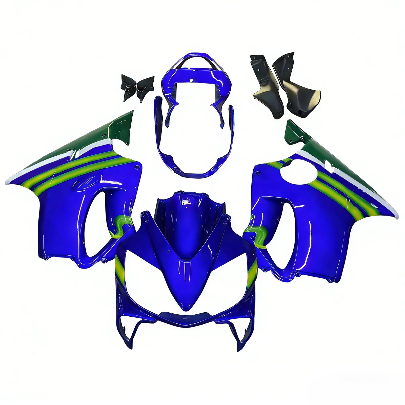 Amotopart 2001-2003 Honda CBR600 F4i Blue&Green Fairing Kit
