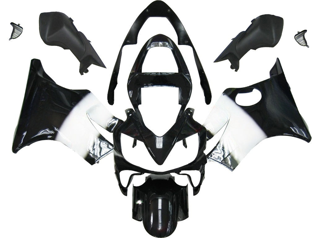 Amotopart 2001-2003 Honda CBR600F4i Kit de carenado con detalles estilo blanco y negro