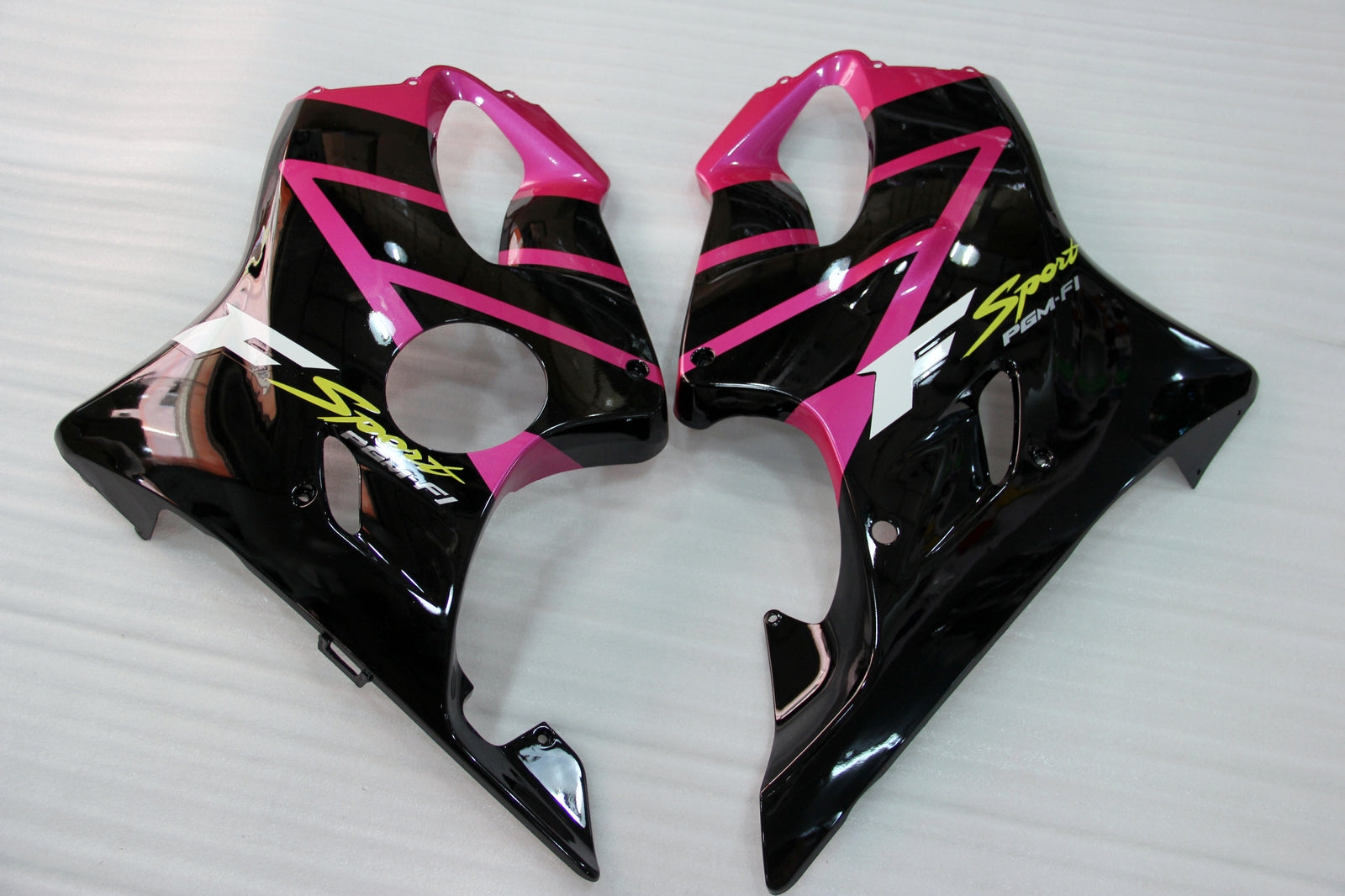 Amotopart 2001-2003 Honda CBR600F4I Fairing Pink & Black Kit