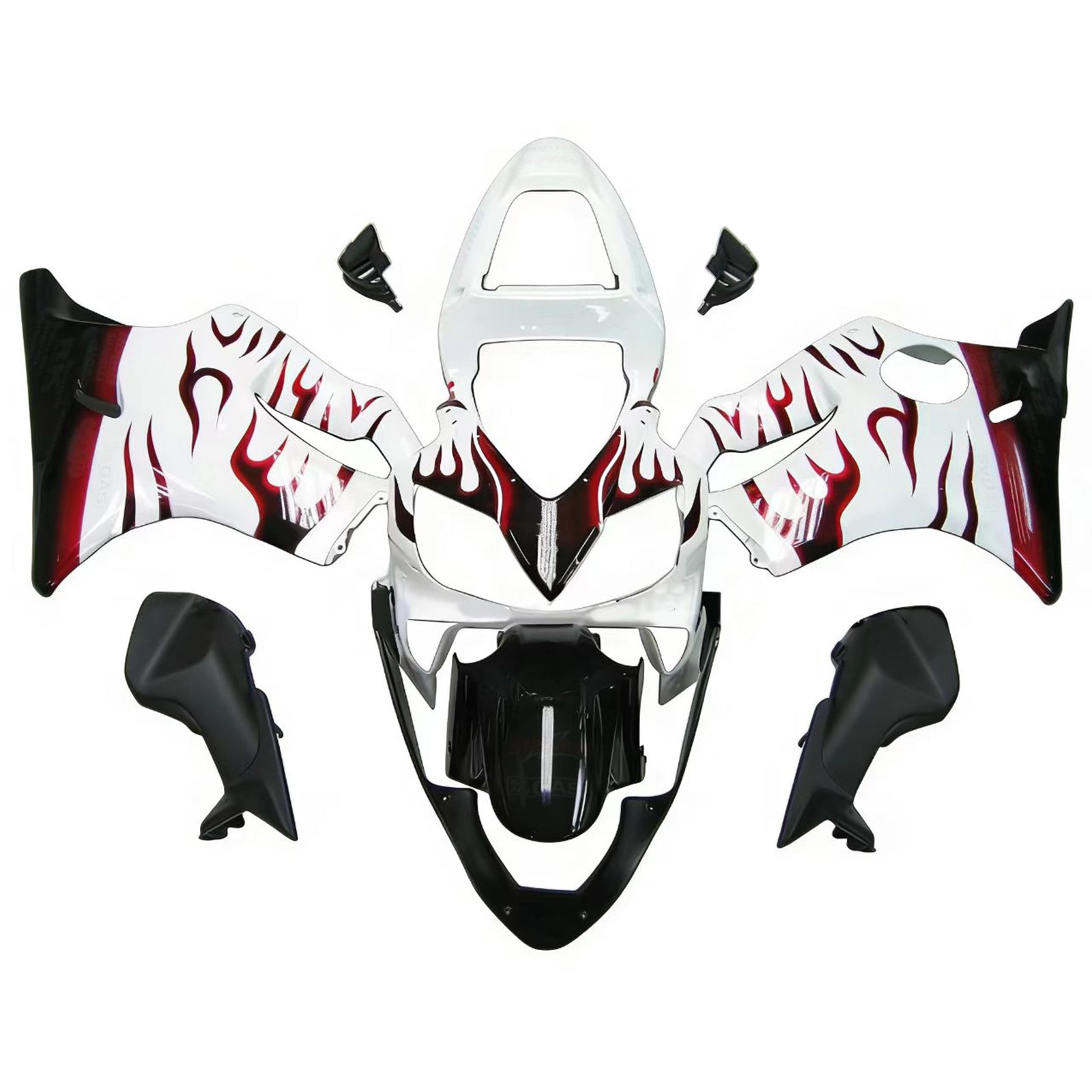 Amotopart 2001-2003 Honda CBR600F4i Kåbe Hvid&Red rammesæt
