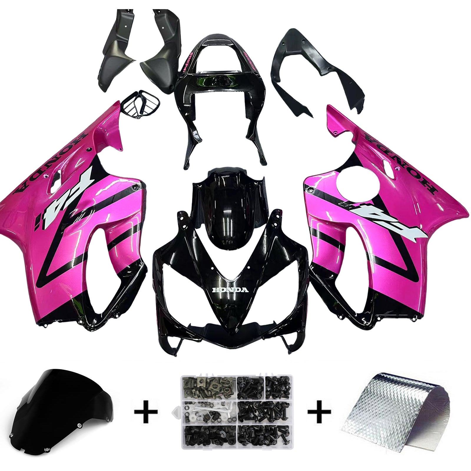 Amotopart 2001-2003 Honda CBR600F4i Fairing Purple&Black Kit