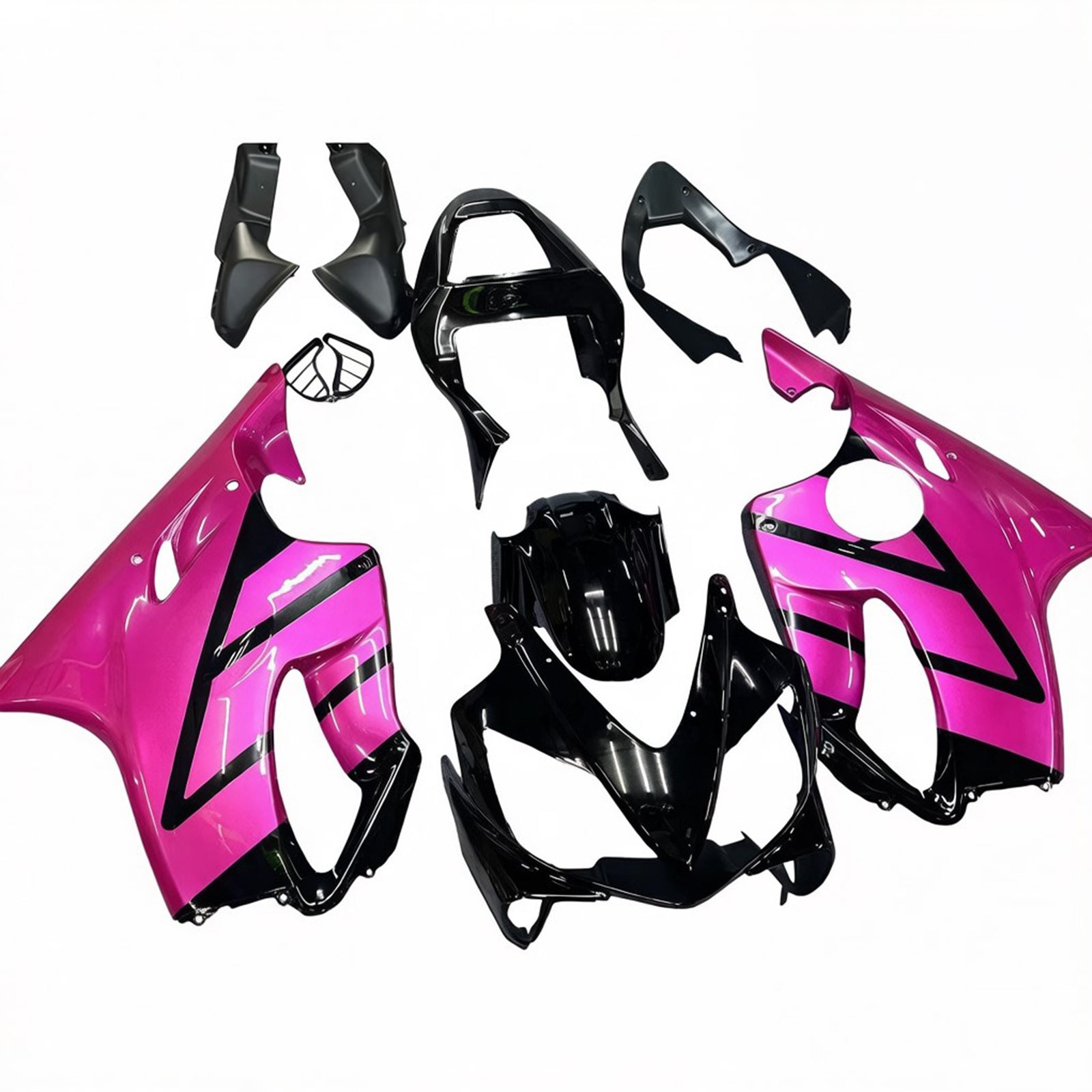 Amotopart 2001-2003 Honda CBR600F4i Kit de carenado morado y negro