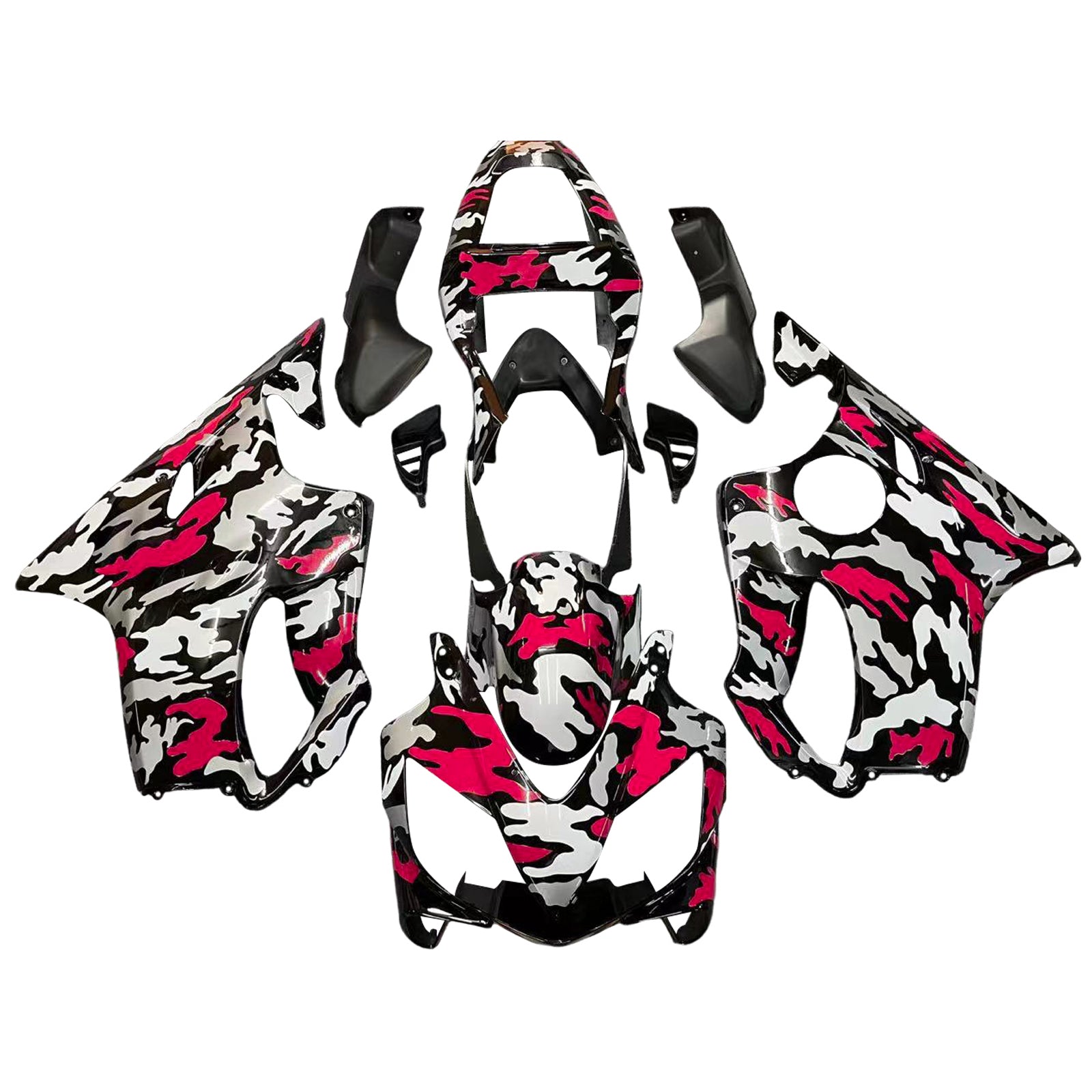 Amotopart 2001-2003 Honda CBR600F4i Fairing Camo Red Kit