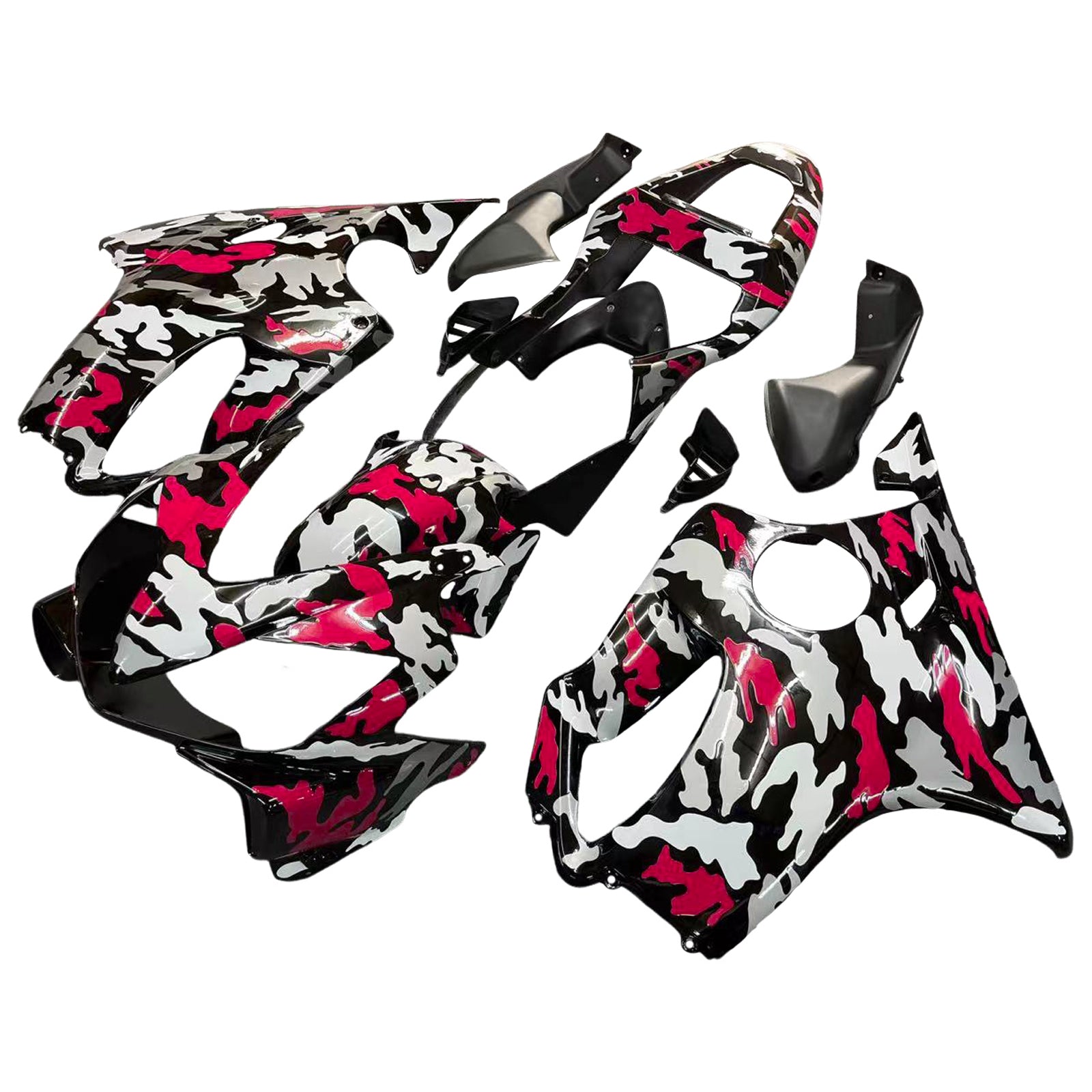 Amotopart 2001-2003 Honda CBR600F4i Fairing Camo Red Kit