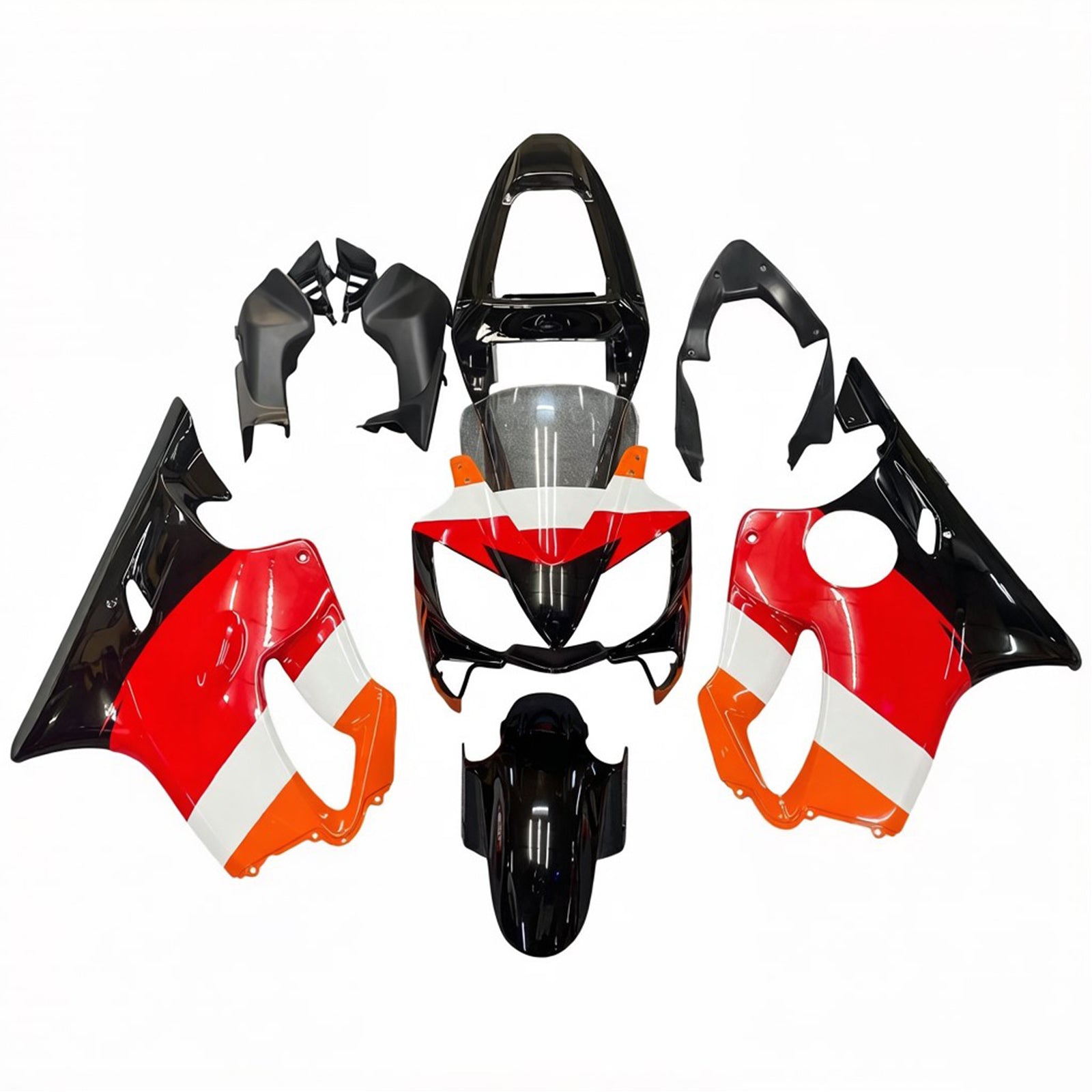 AMOTOPT 2001-2003 HONDA CBR600F4I RED RED & ORANGEM REPJOL KIT