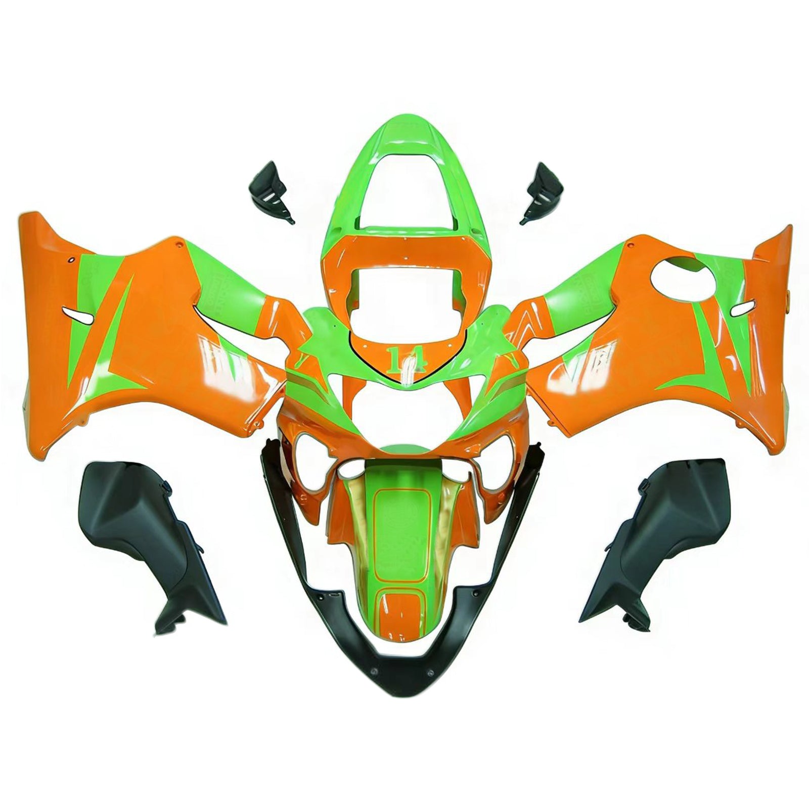 Carenado amarillo Amotopart para Honda CBR600F4i 2001-2003&OKit de gama