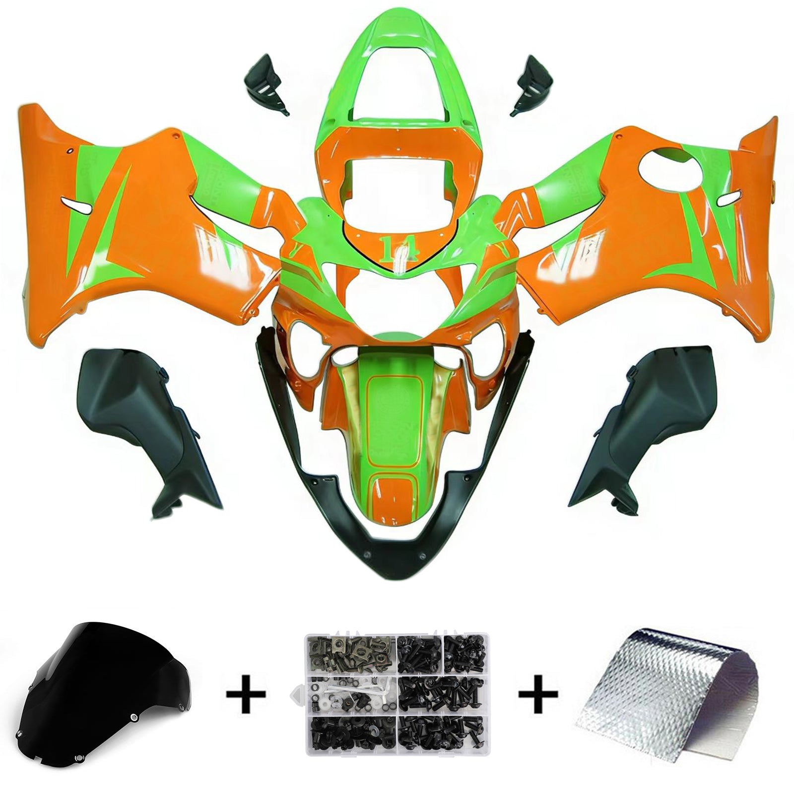 Carenado amarillo Amotopart para Honda CBR600F4i 2001-2003&OKit de gama