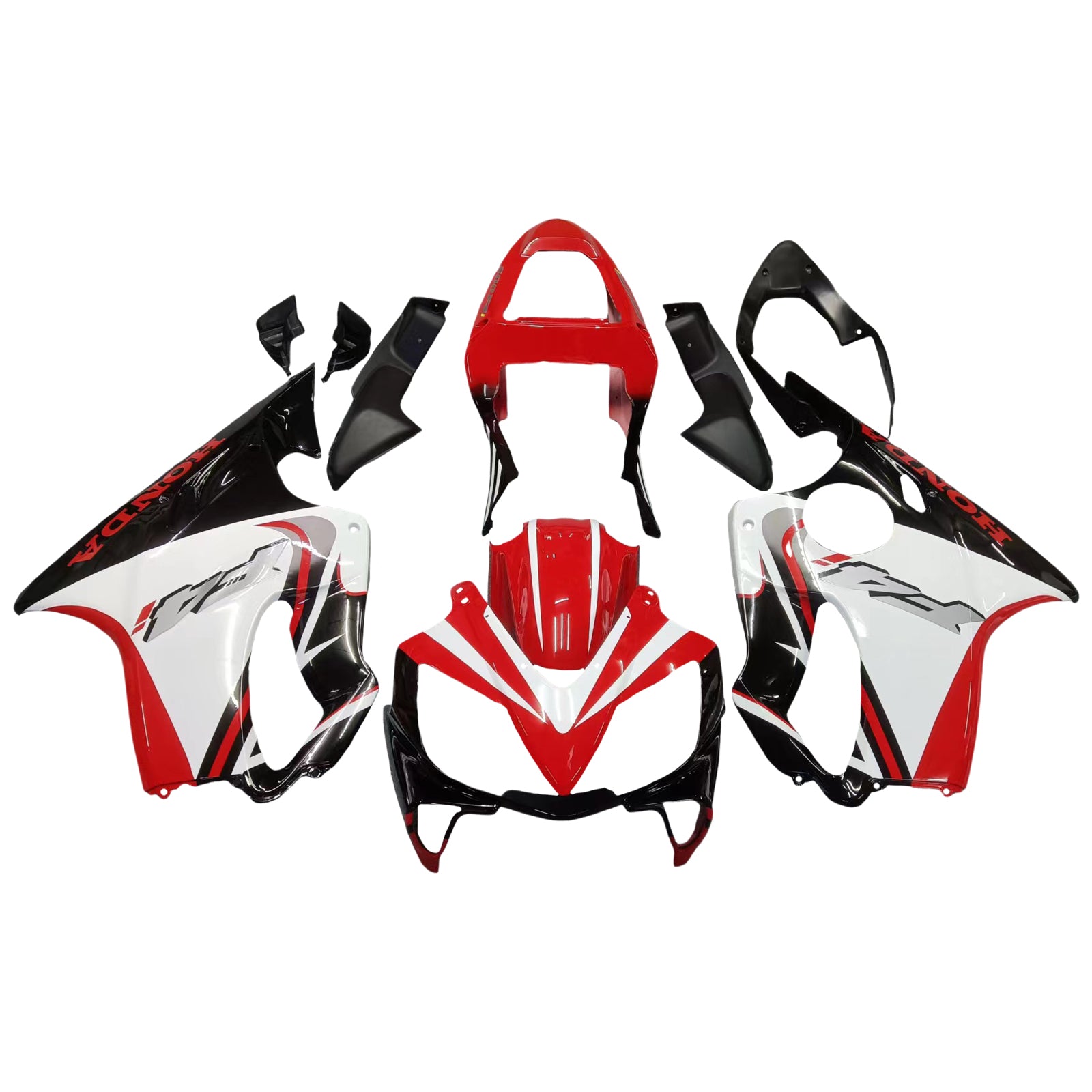 Amotopart 2001-2003 Honda CBR600F4i Fairing Red&Black Style4 Kit