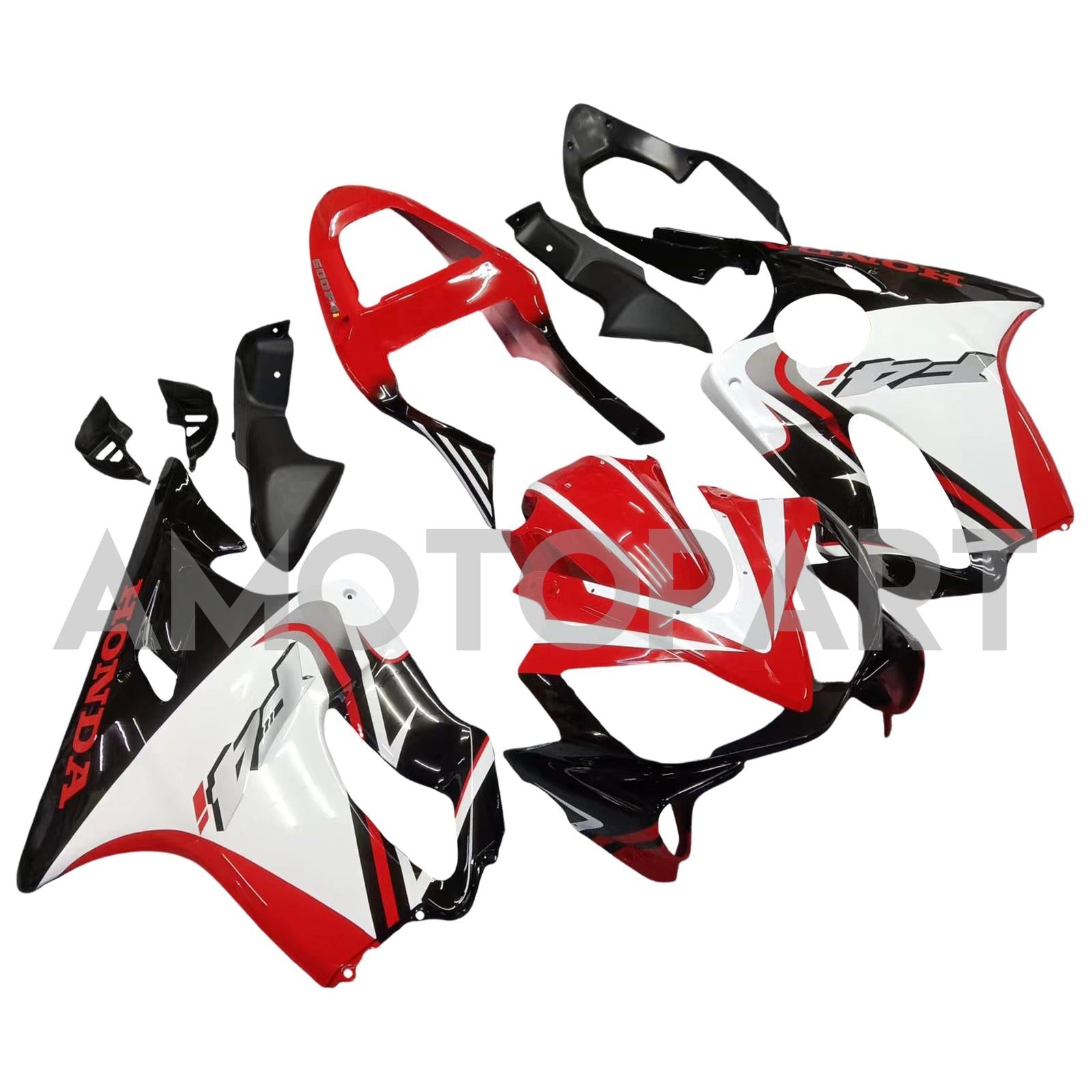 Amotopart 2001-2003 Honda CBR600F4i Fairing Red&Black Style4 Kit