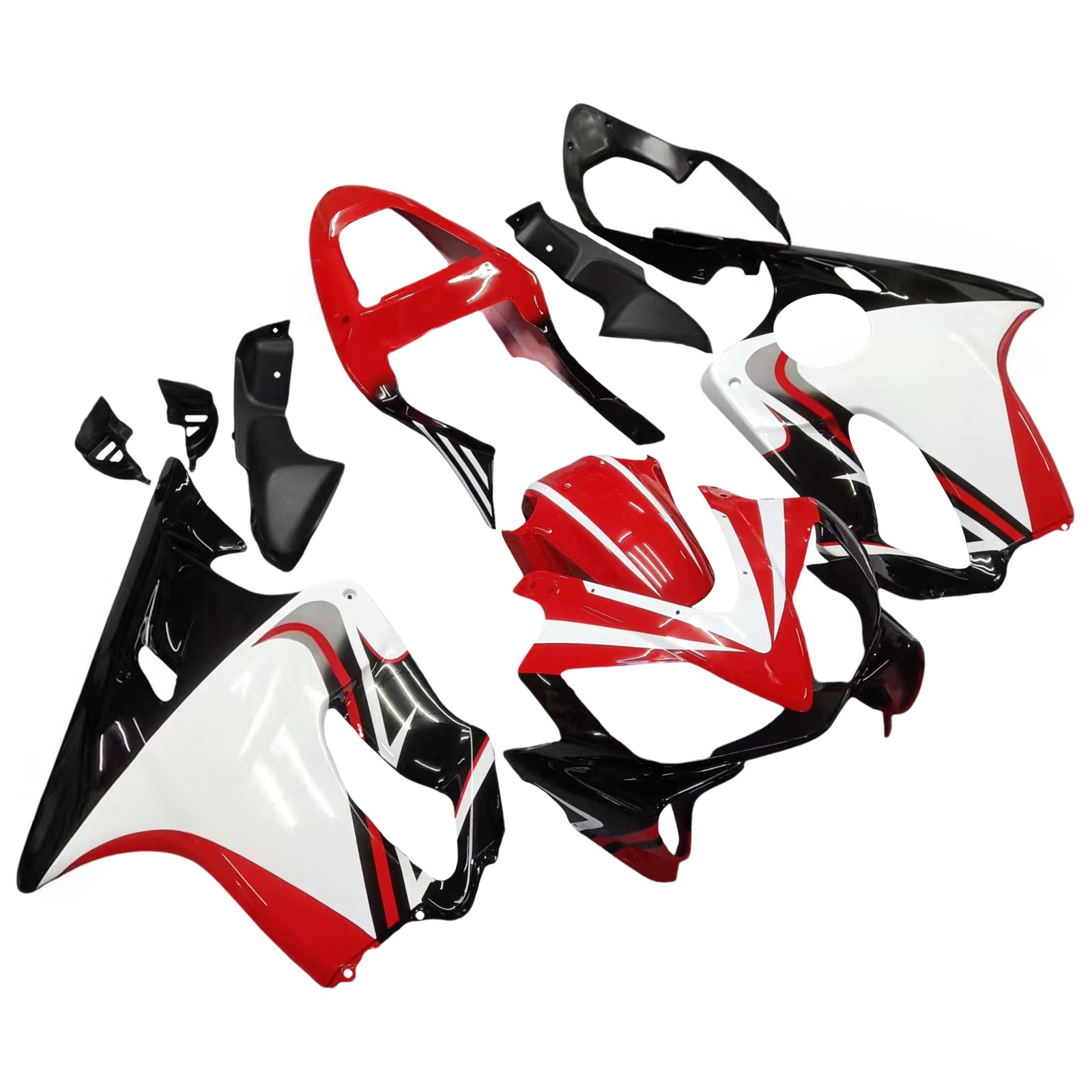 Amotopart 2001-2003 Honda CBR600F4I FAIRICE RED & BLACK STYLE4 KIT