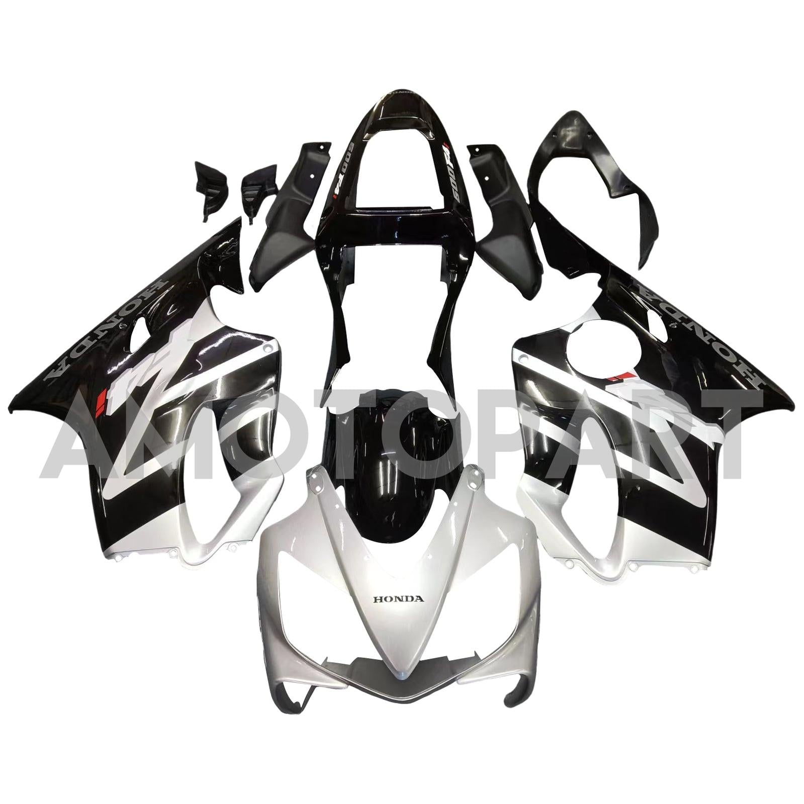 Amotopart 2001-2003 Honda CBR600F4i Fairing Grey&Black Kit