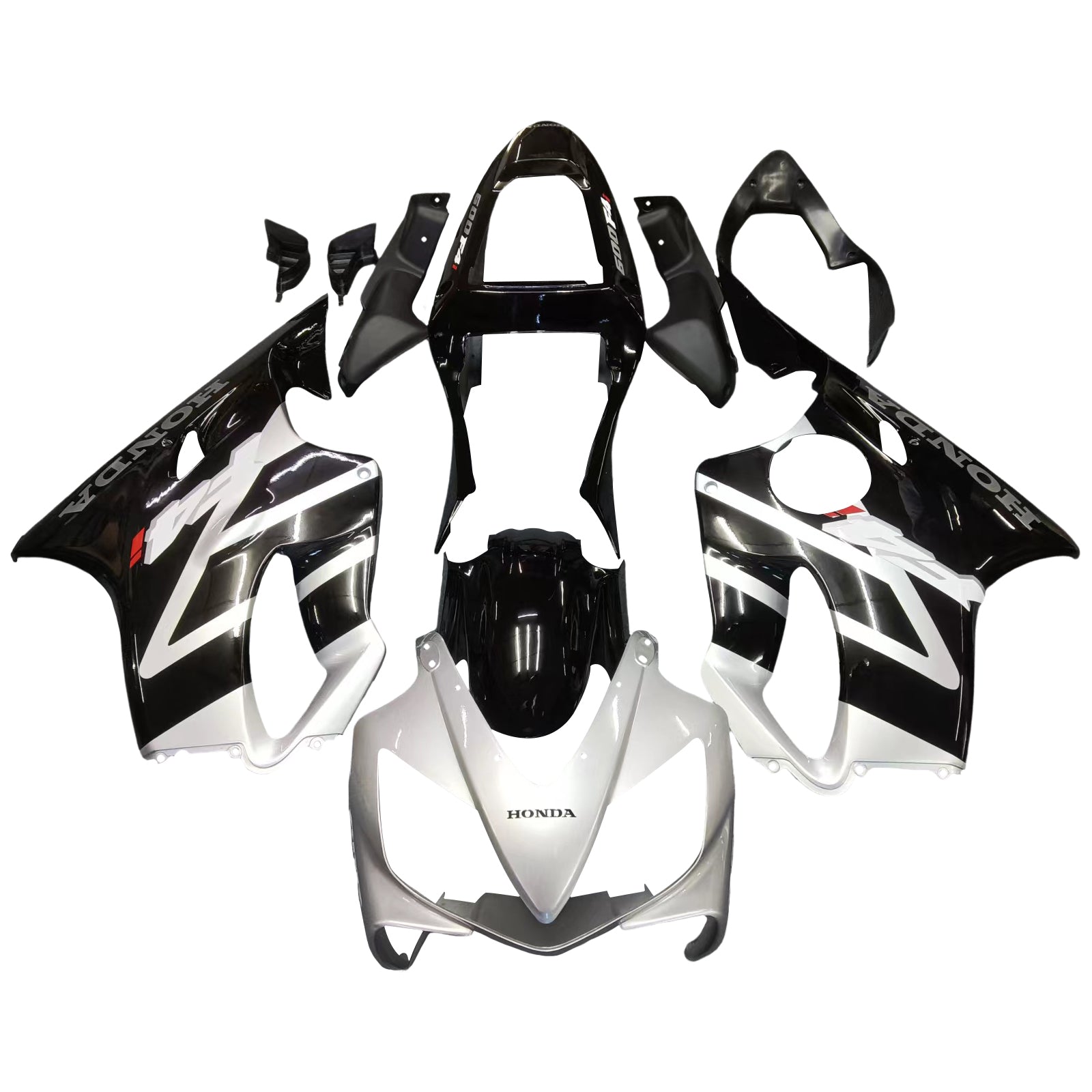 Amotopart 2001-2003 Honda CBR600F4i Fairing Grey&Black Kit