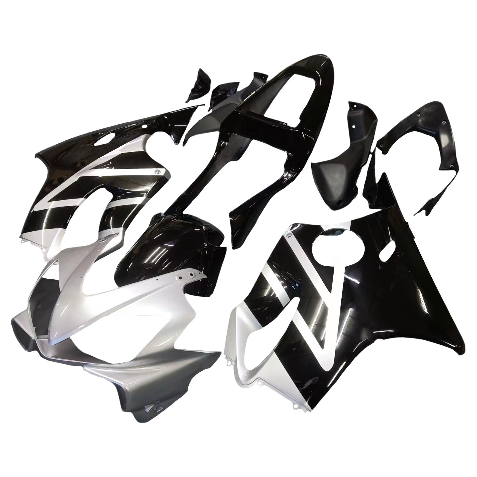Amotopart 2001-2003 Honda CBR600F4i Fairing Grey&Black Kit