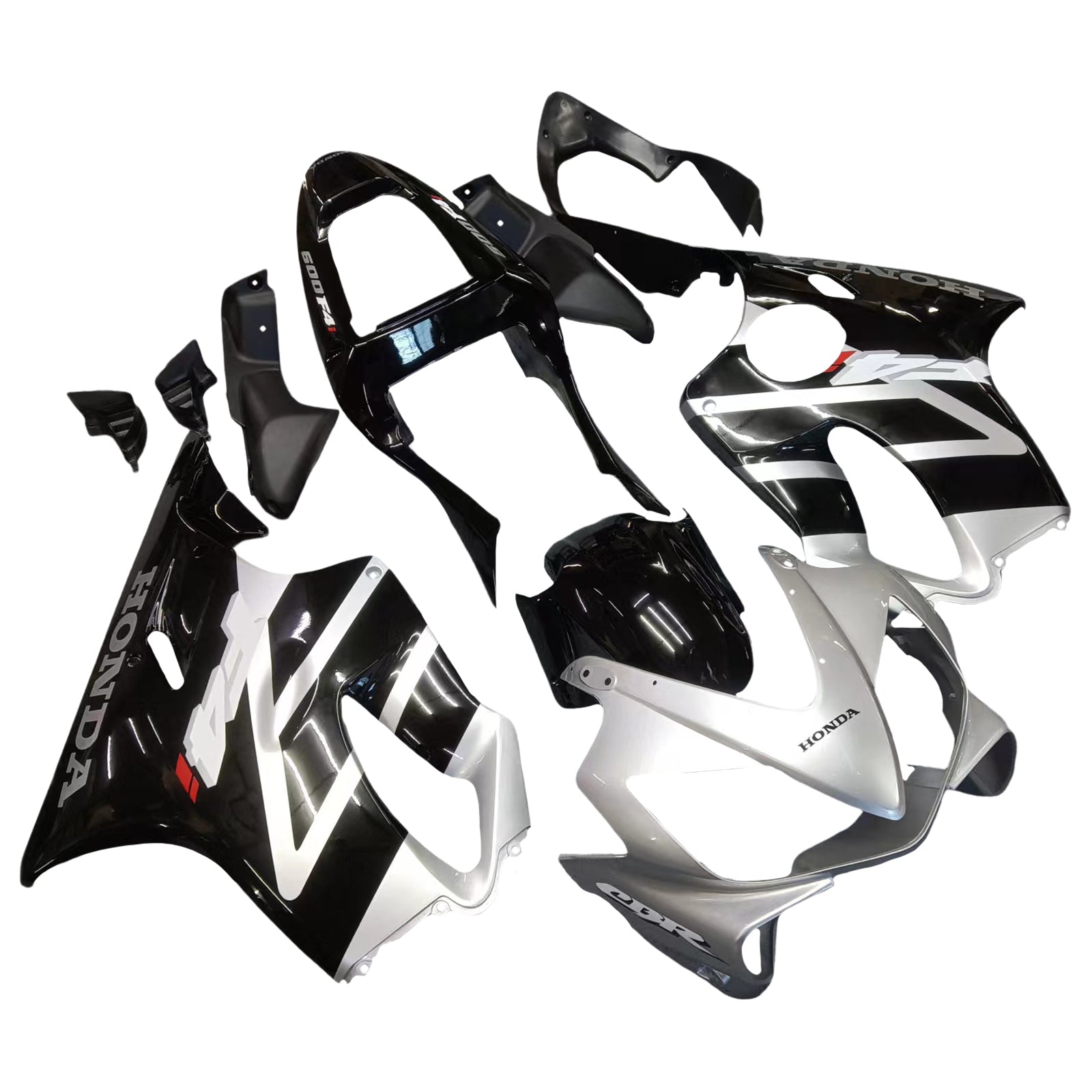 Amotopart 2001-2003 Honda CBR600F4i Fairing Grey&Black Kit