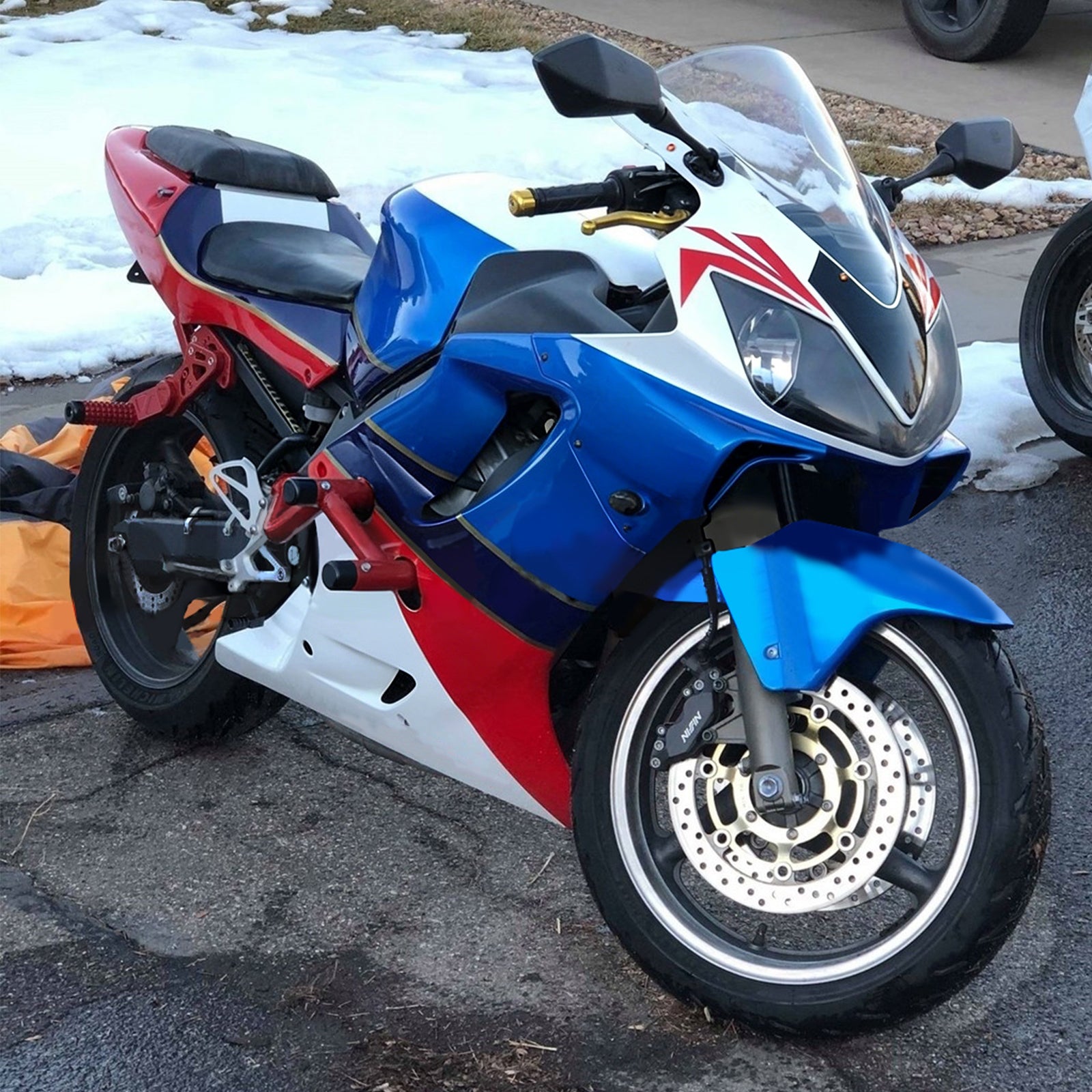 Carenado rojo Amotopart para Honda CBR600F4i 2001-2003&BKit azul
