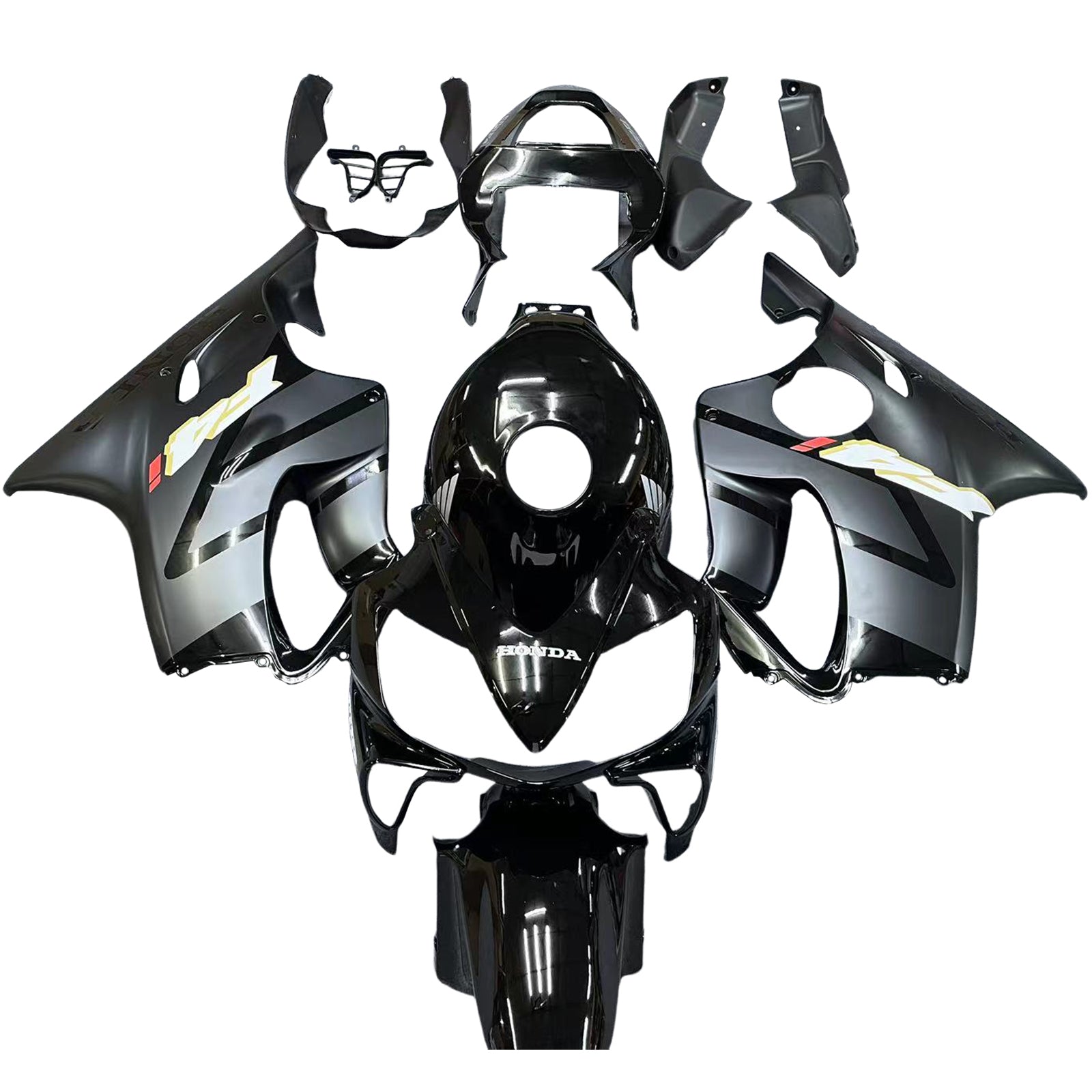 Amotopart 2001-2003 CBR600 F4i Honda Matte&Gloss Black Fairing Kit