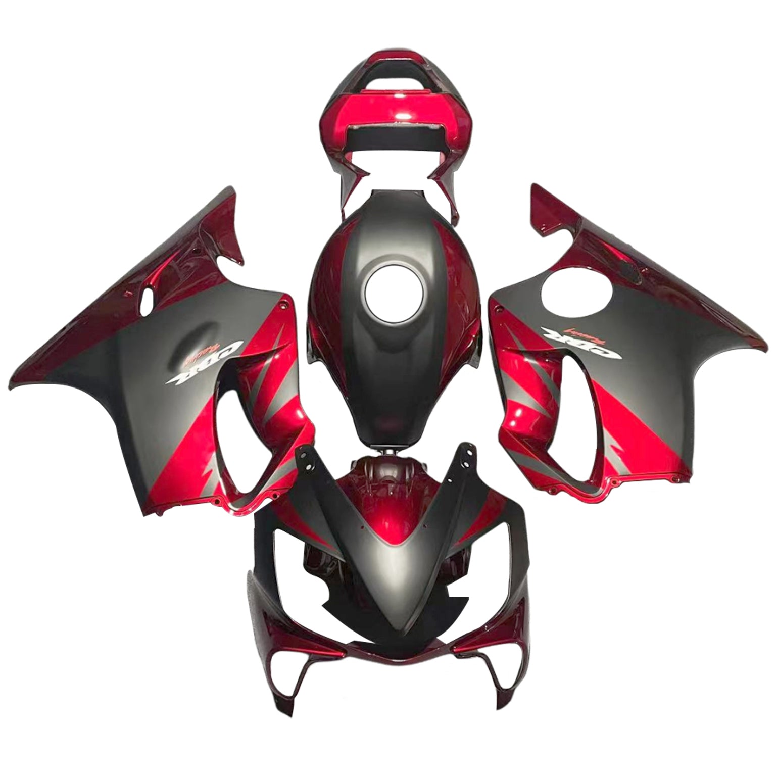 Amotopart 2001-2003 CBR600 F4I Honda Matte Black & Gloss Red Fairing Kit
