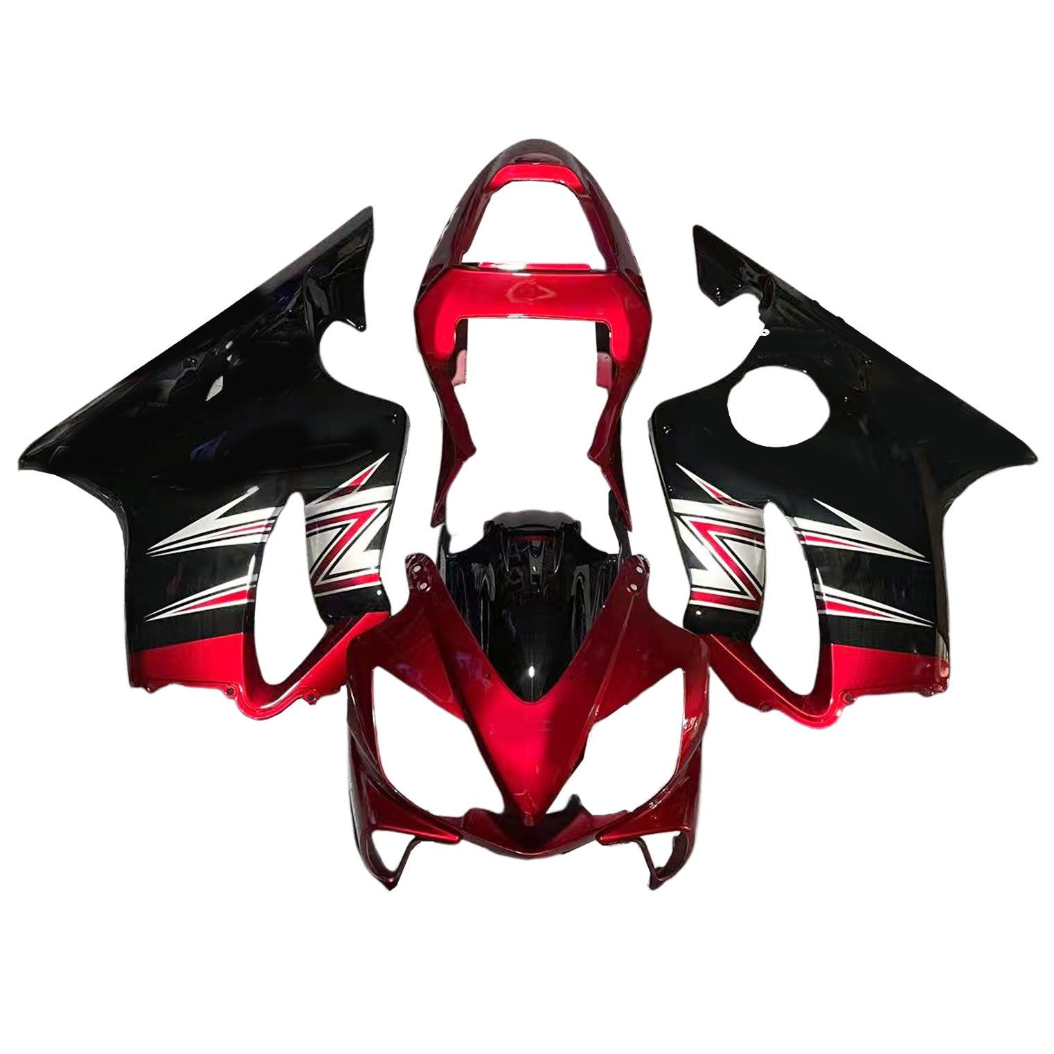 Amotopart 2001-2003 CBR600 F4i Honda Noir&Kit de carénage rouge avec logo
