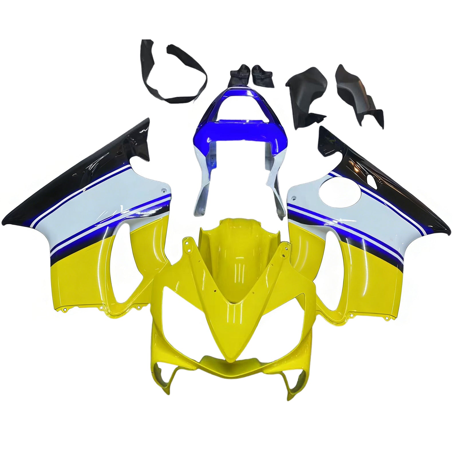 Amotopart 2001-2003 CBR600 F4i Honda Yellow&Blue Fairing Kit