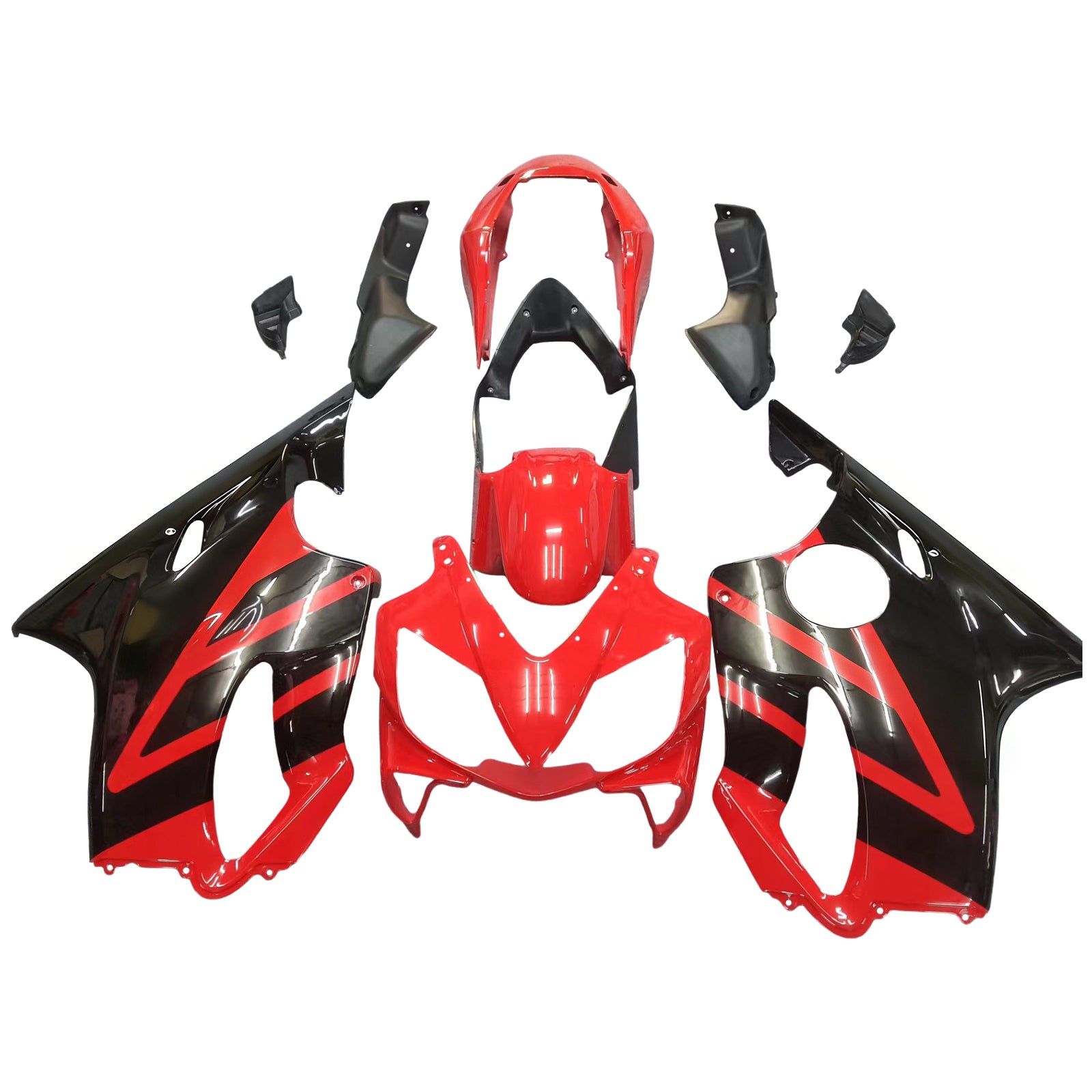 Amotopart 2004-2007 ホンダ CBR600 F4i レッド&ブラック フェアリングキット