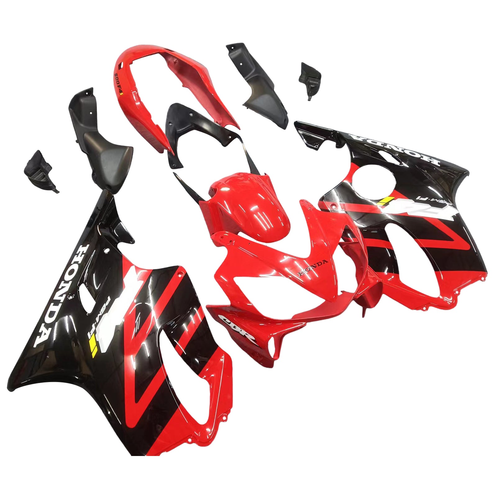 Amotopart 2004-2007 Honda CBR600 F4i Kit de carénage rouge et noir