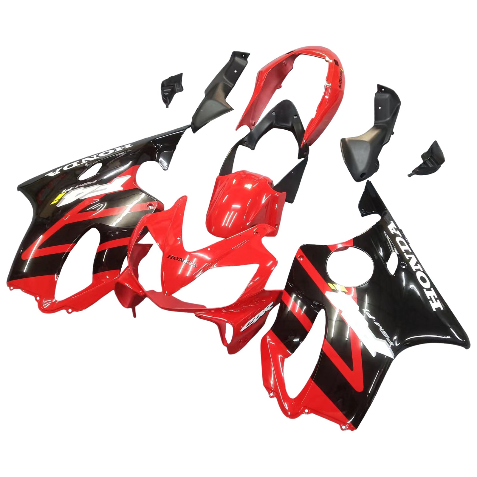 Amotopart 2004-2007 Honda CBR600 F4I Red & Black Fairing Kit