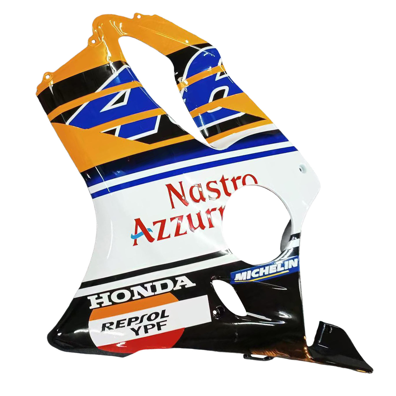 Amotopart 2004-2007 Honda CBR600 F4I Blue & Yellow With Logo Style3 Fairing Kit