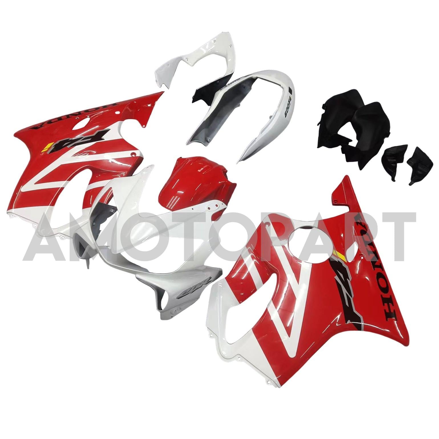 Amotopart 2004-2007 Kit carena Honda CBR600 F4i rosso e bianco