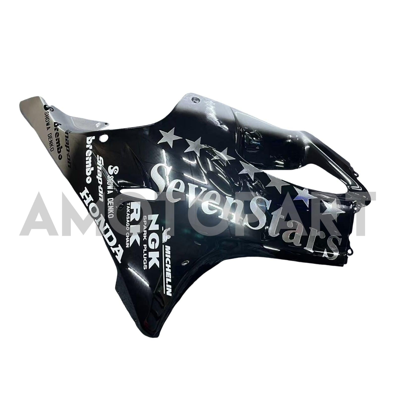 Amotopart 2004-2007 Honda CBR600 F4i Black with Logo Fairing Kit