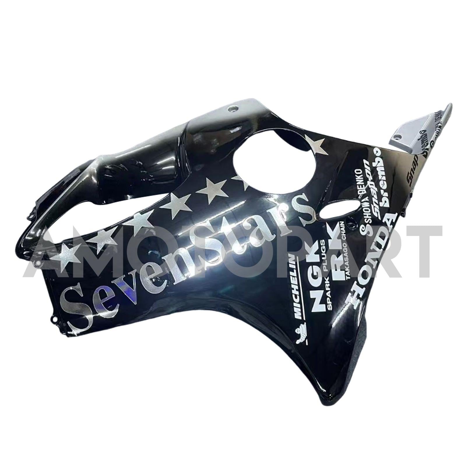 Amotopart 2004-2007 Honda CBR600 F4i Black with Logo Fairing Kit
