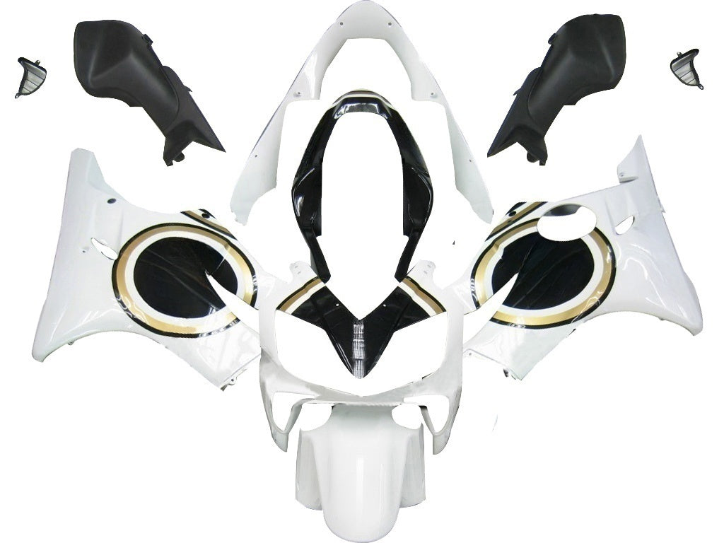 Amotopart 2003-2010 Honda CBR600F4i Fairing Black&Blue Flame Kit