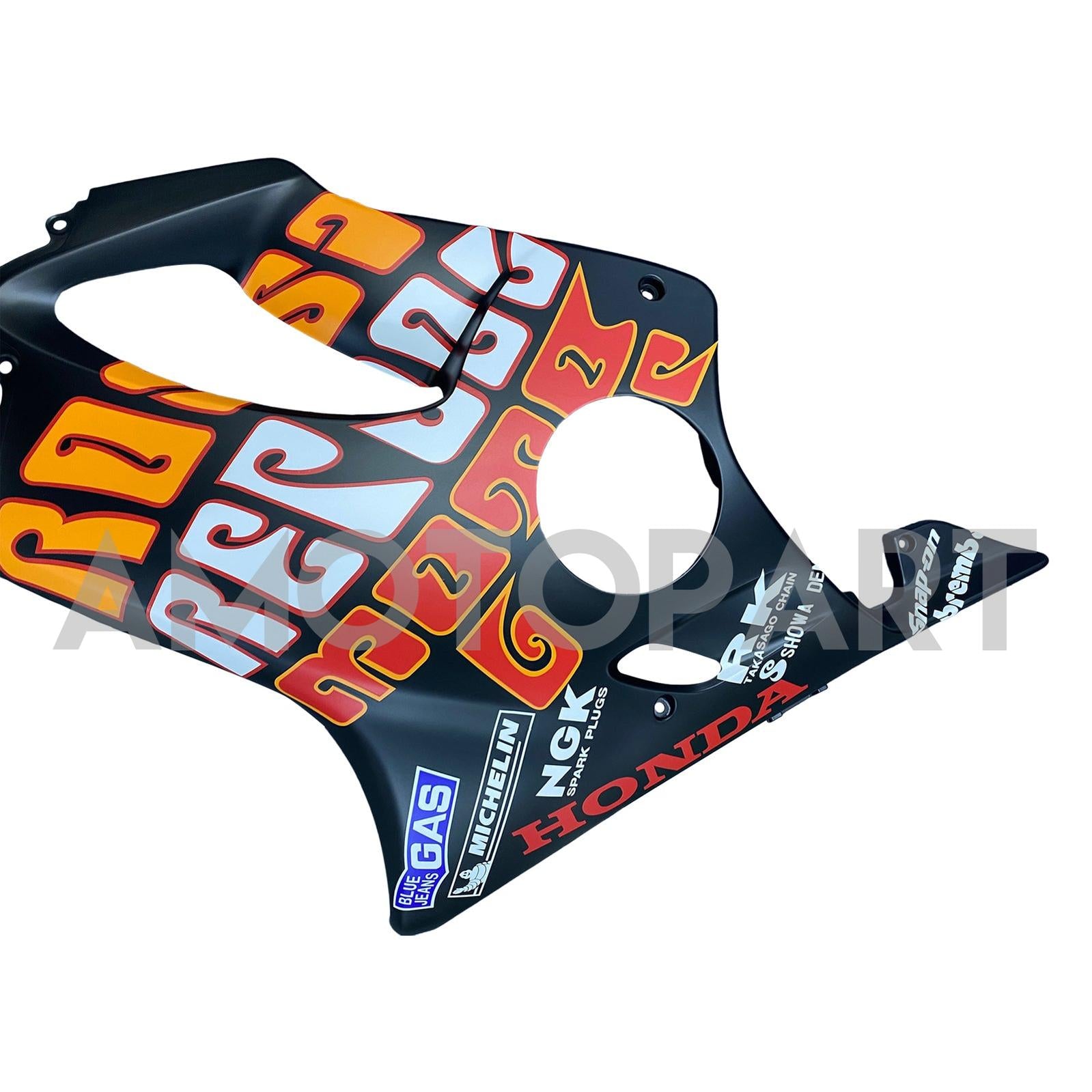 Amotopart 2004-2007 Honda CBR600 F4i Orange&Red Fairing Kit