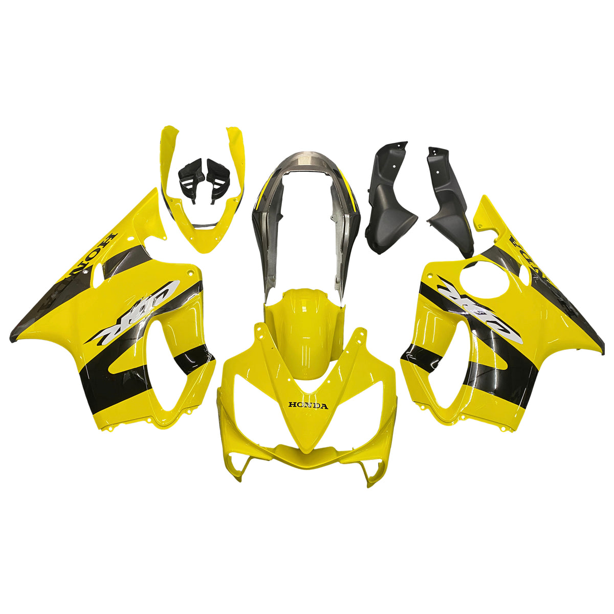 Amotopart 2004-2007 Honda CBR600 F4i Kit de carenado amarillo y negro