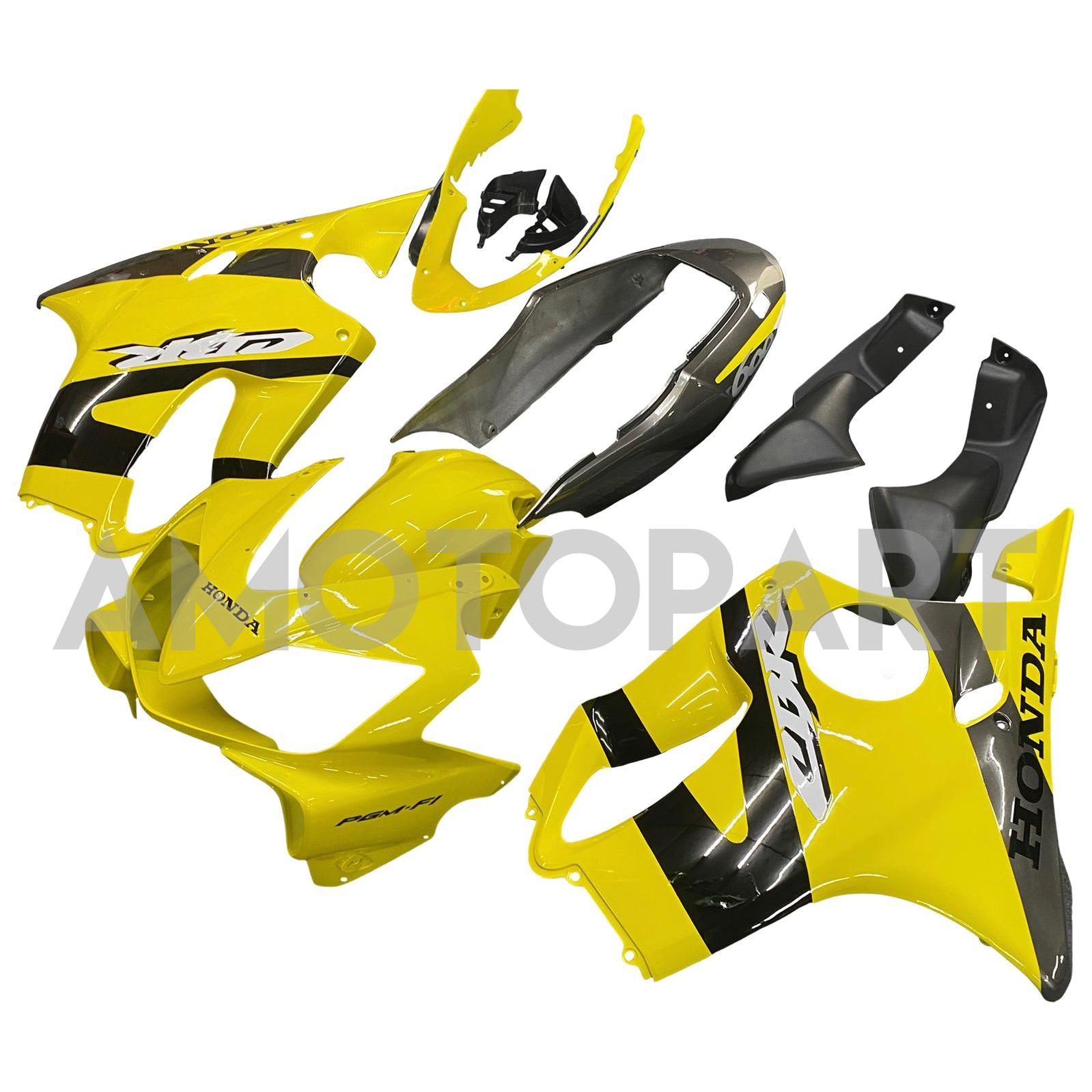 Amotopart 2004-2007 Honda CBR600 F4i Yellow&Black Fairing Kit
