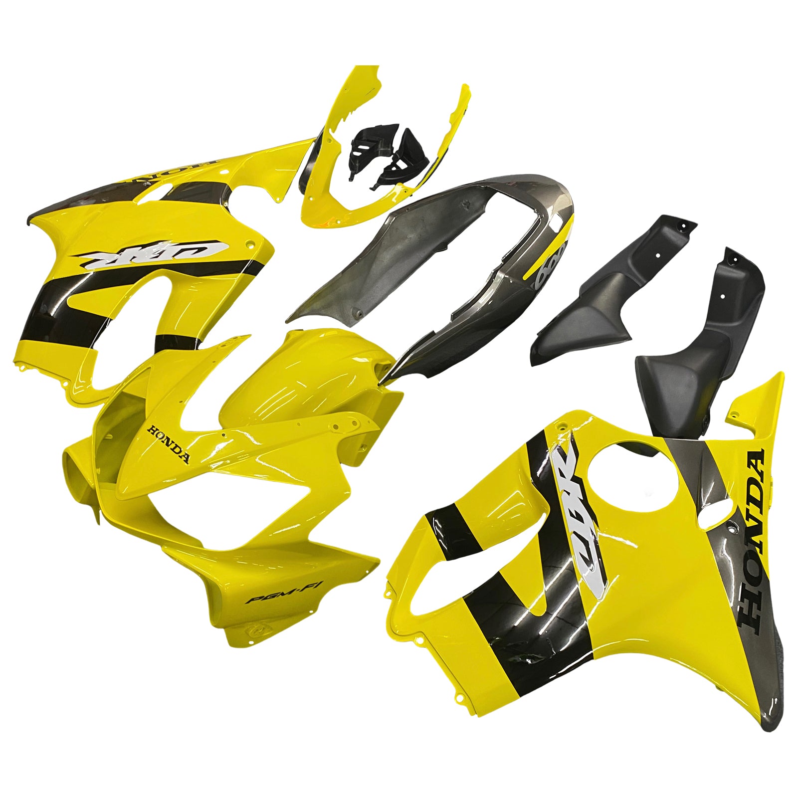 Amotopart 2004-2007 Honda CBR600 F4i Kit de carénage jaune et noir