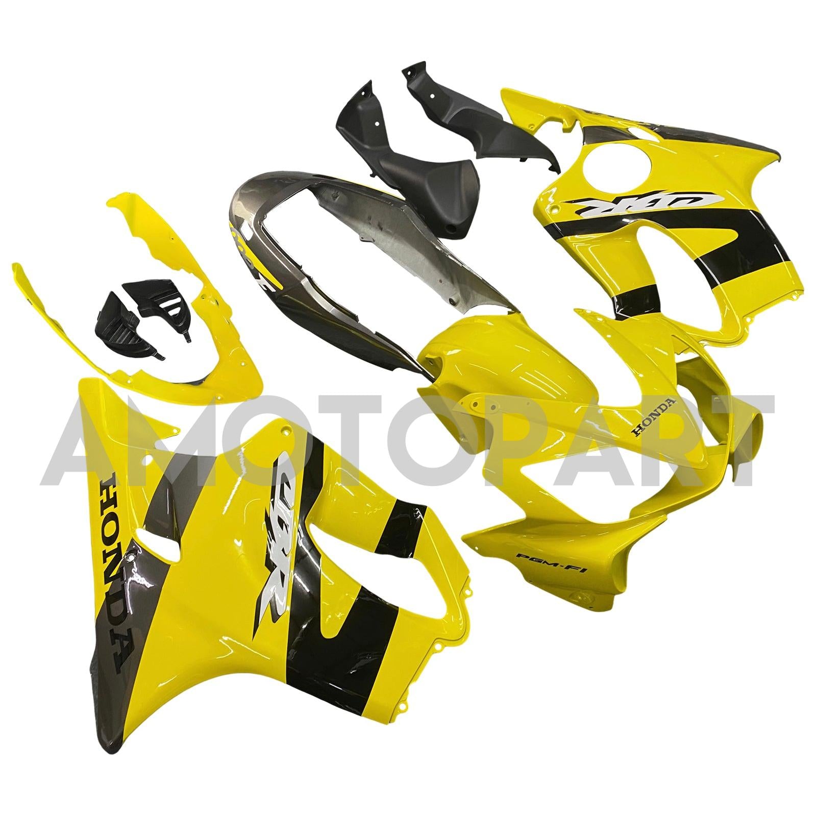 Amotopart 2004-2007 Honda CBR600 F4i Yellow&Black Fairing Kit