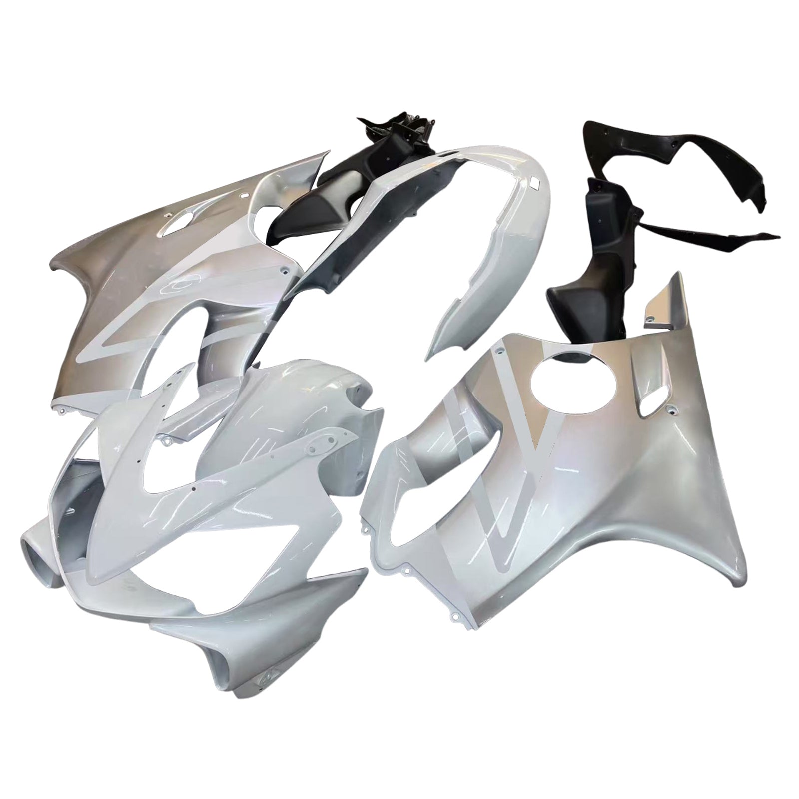 Amotopart 2004-2007 Honda CBR600 F4i White Fairing Kit