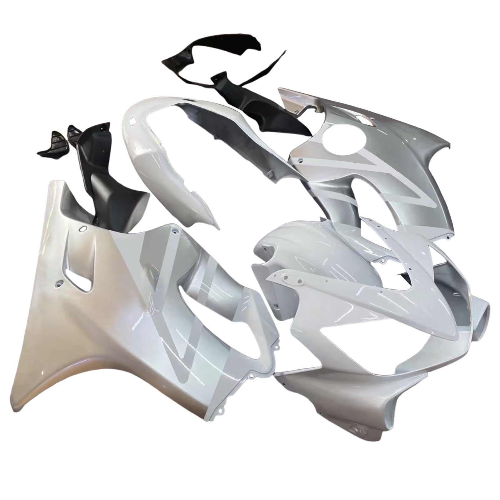 Amotopart 2004-2007 Honda CBR600 F4i White Fairing Kit