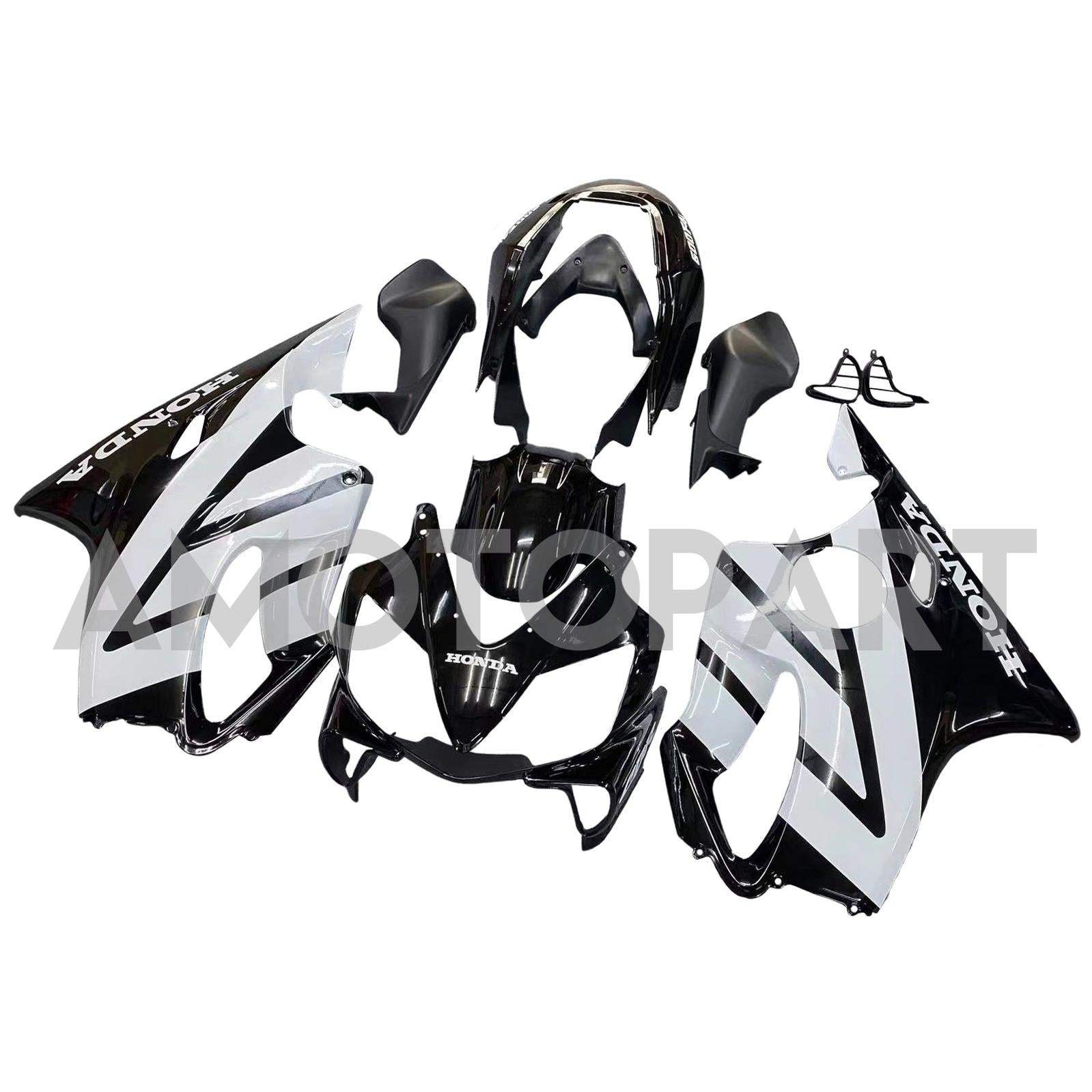 Amotopart Honda CBR600 F4I 2004-2007 Black & White Fairing Kit
