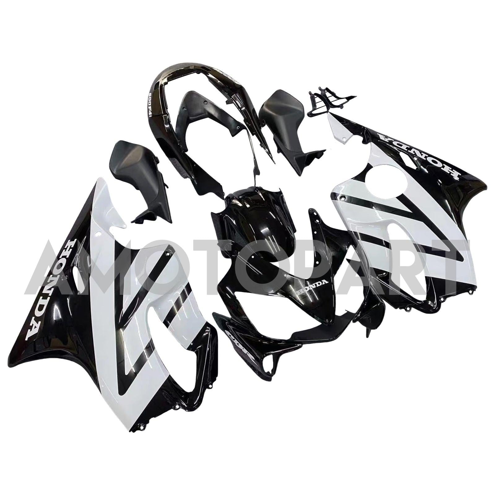 Amotopart Honda CBR600 F4I 2004-2007 Black & White Fairing Kit