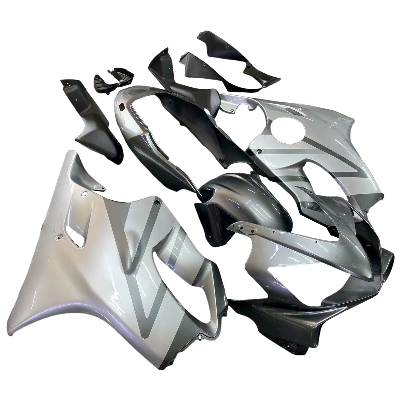 Amotopart Honda CBR600 F4I 2004-2007 Sliver & Gray Fairing Kit